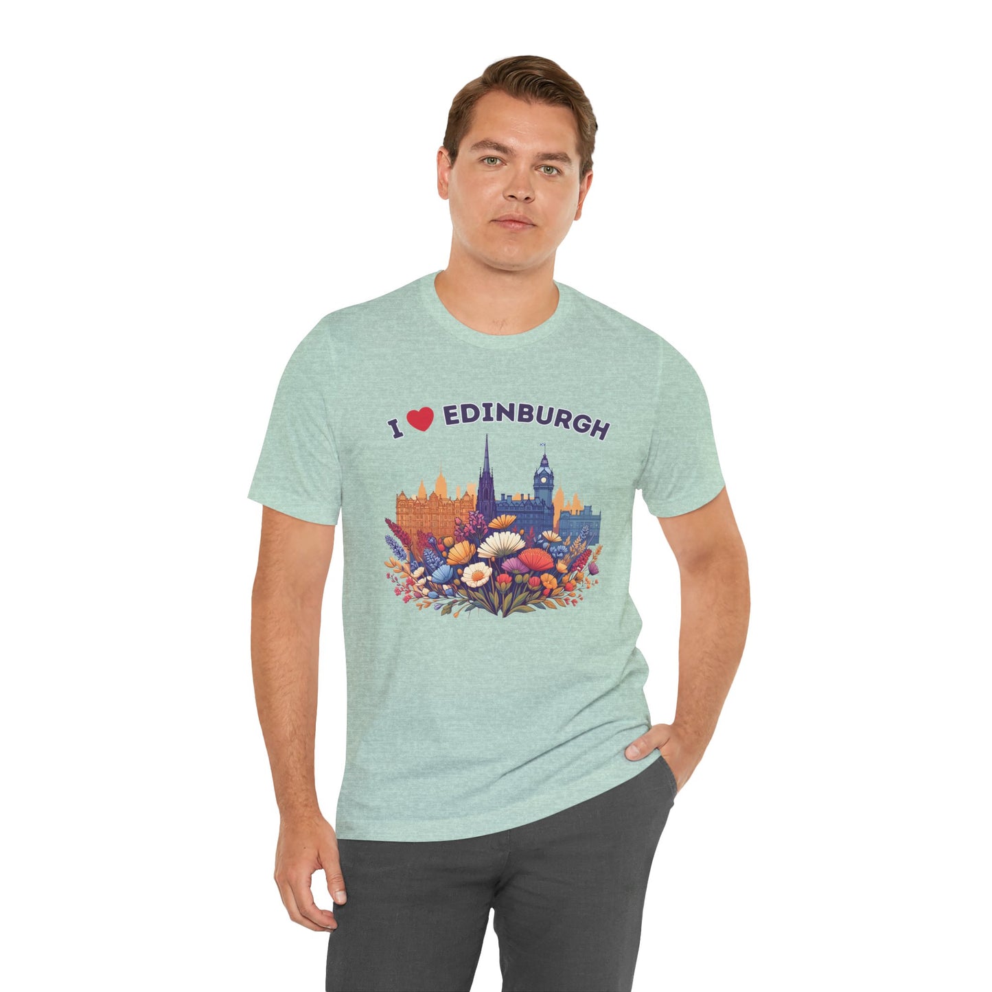 I Heart Edinburgh Scotland Skyline Unisex T-Shirt