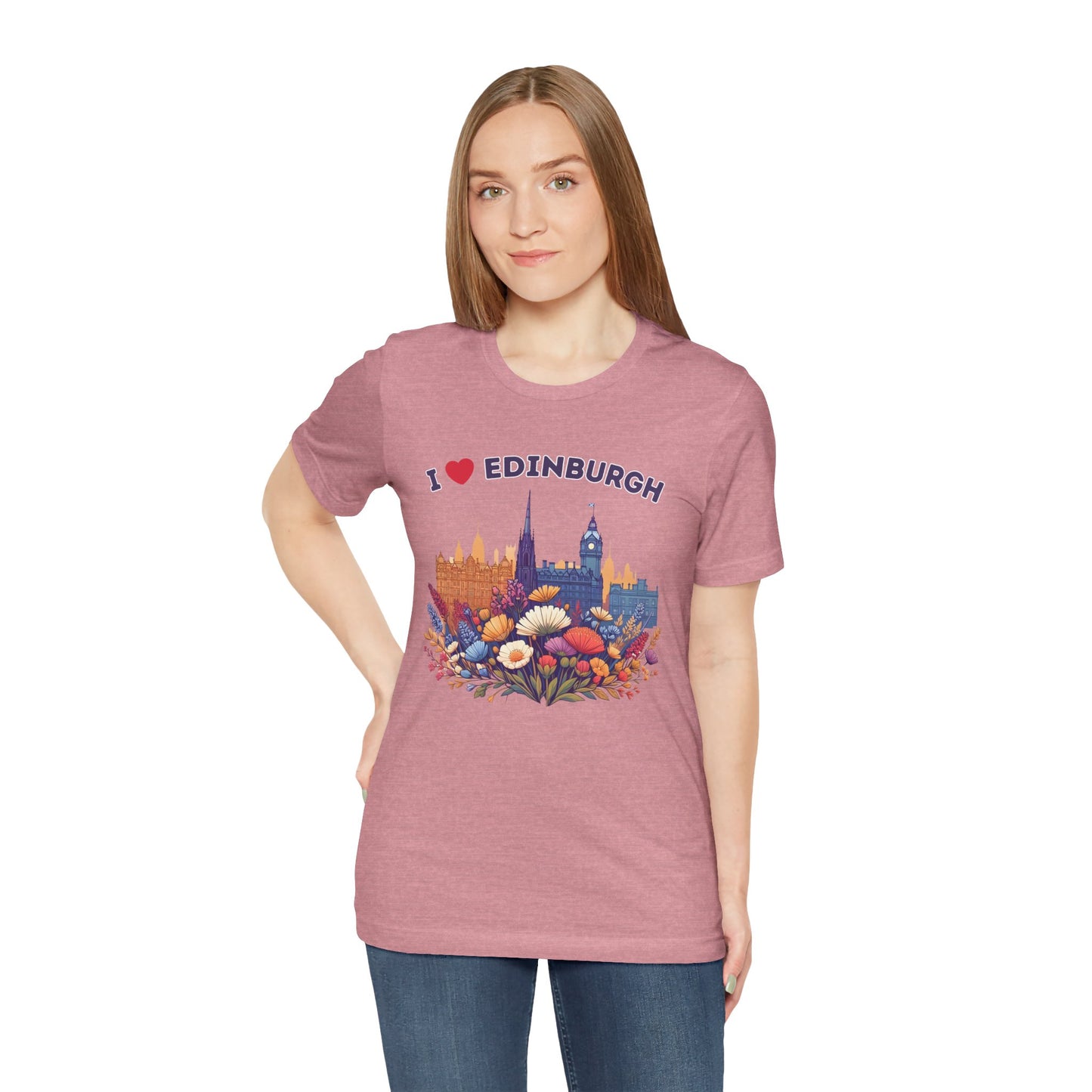 I Heart Edinburgh Scotland Skyline Unisex T-Shirt