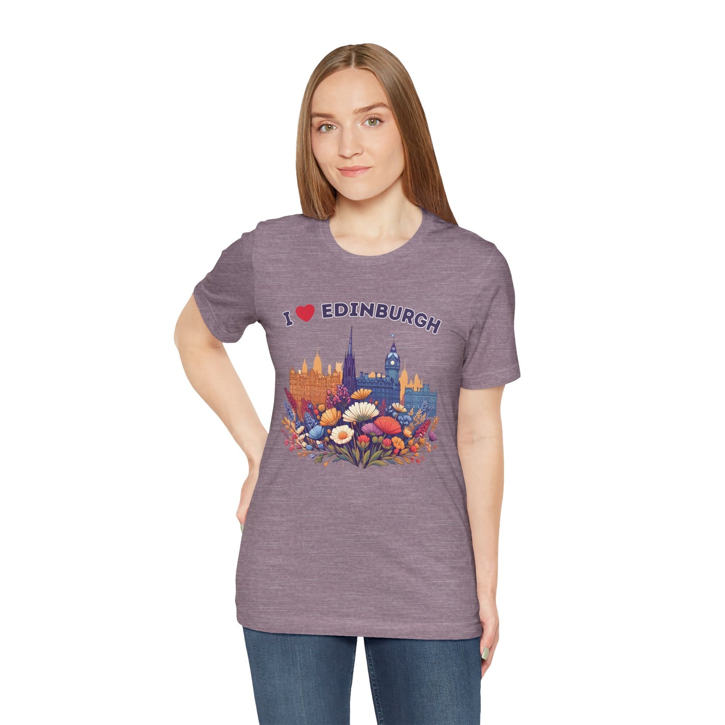 I Heart Edinburgh Scotland Skyline Unisex T-Shirt