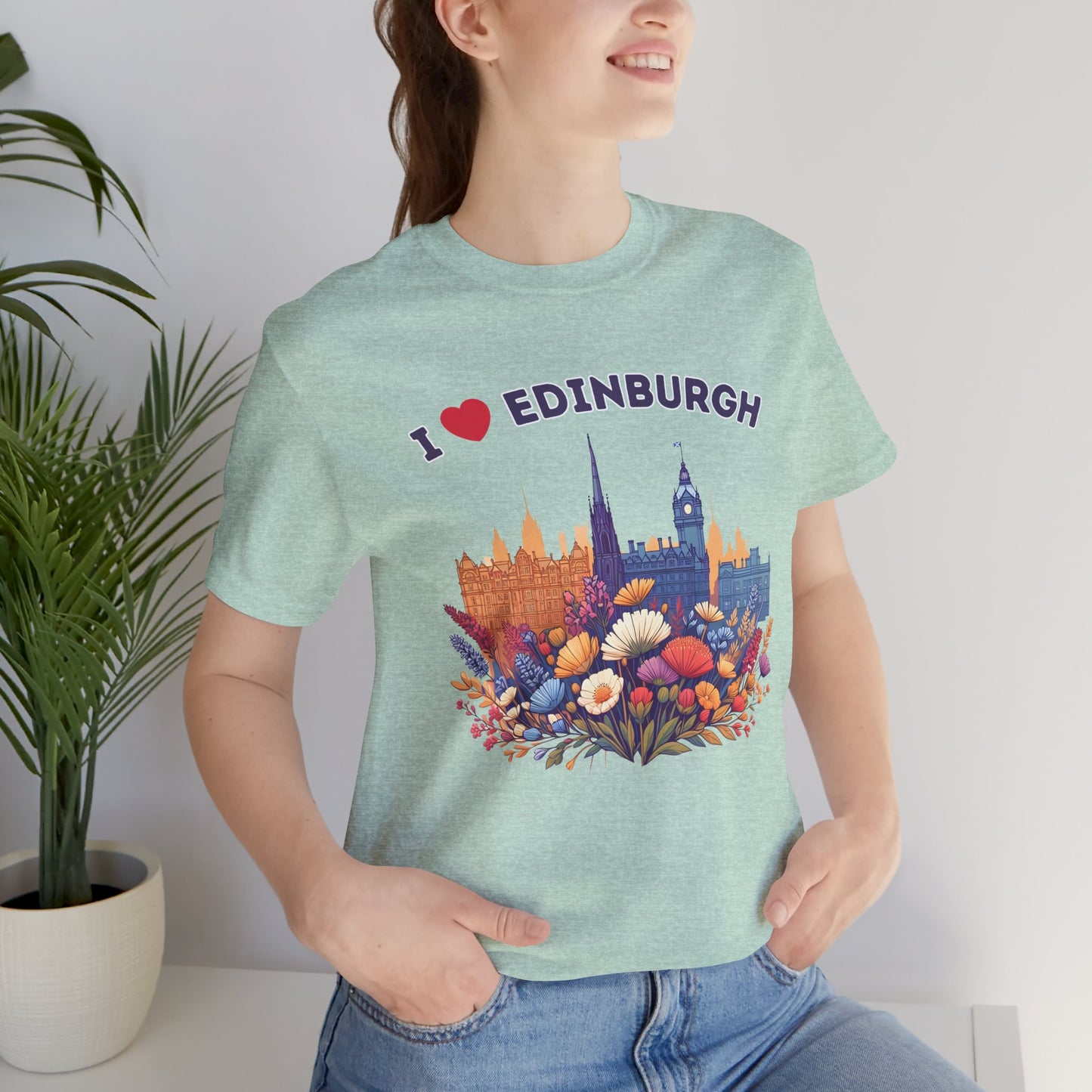 I Heart Edinburgh Scotland Skyline Unisex T-Shirt