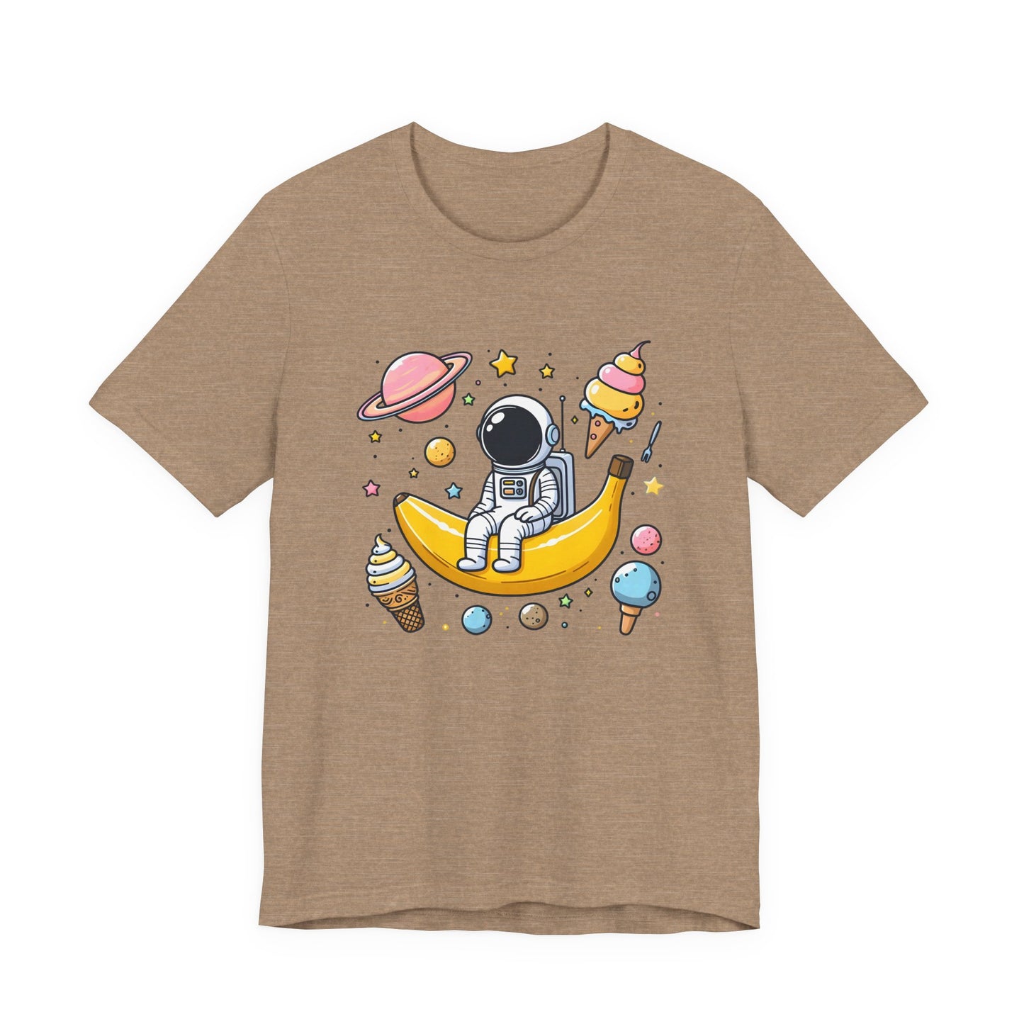 Astronaut in Banana Split Space Unisex T-Shirt
