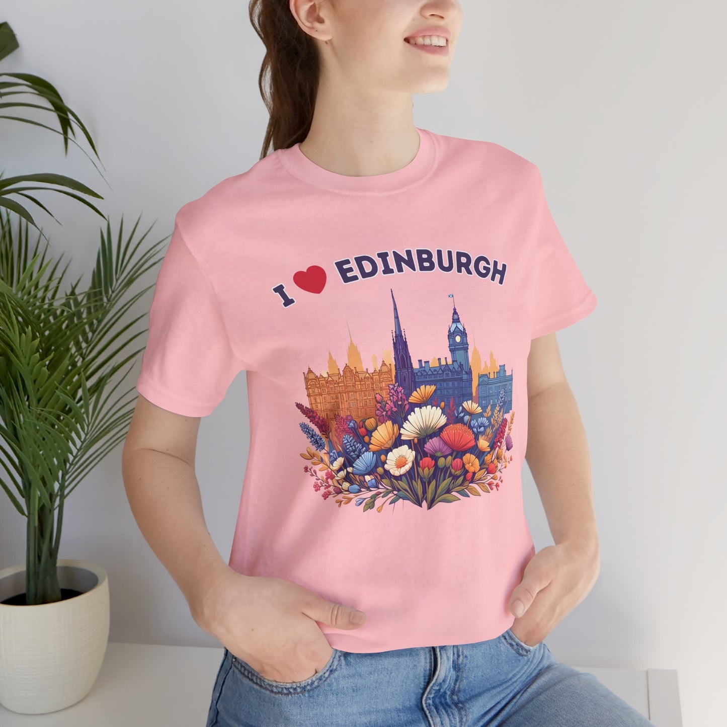 I Heart Edinburgh Scotland Skyline Unisex T-Shirt