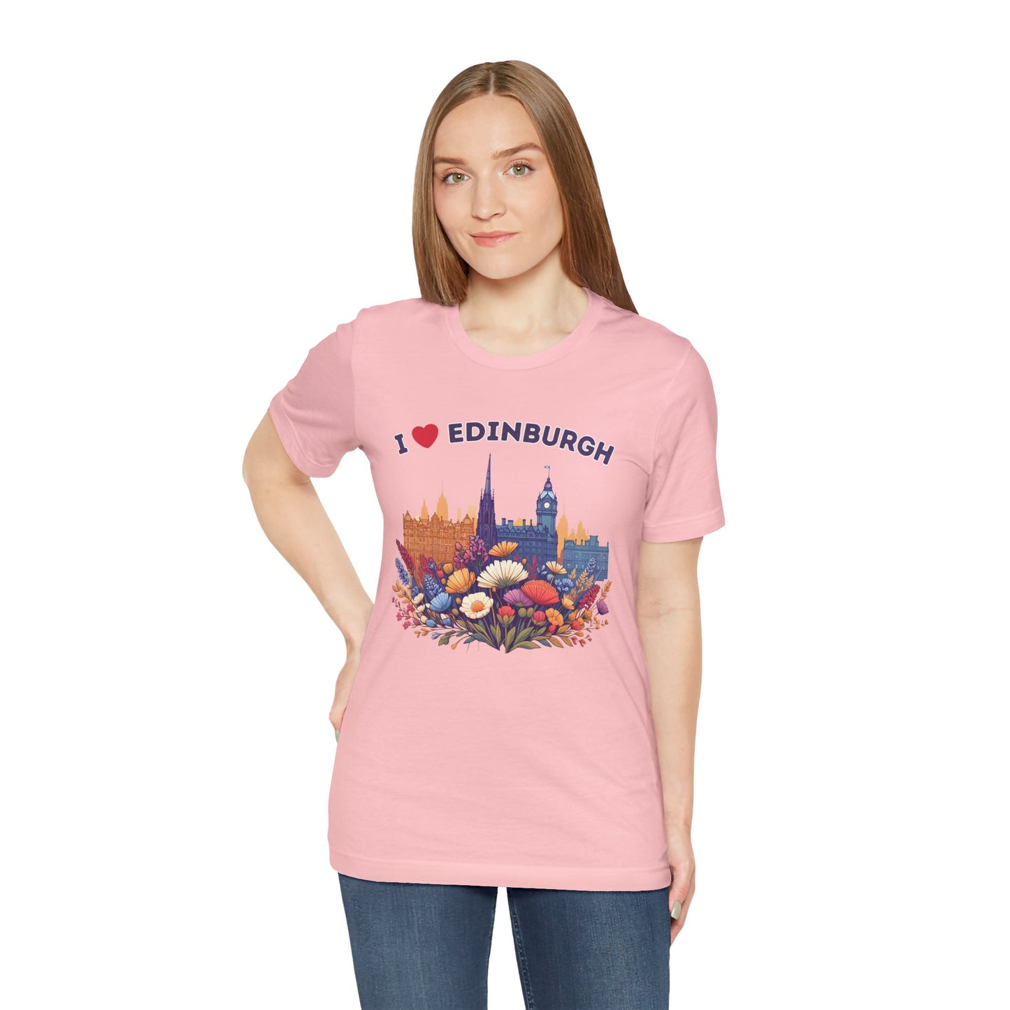 I Heart Edinburgh Scotland Skyline Unisex T-Shirt