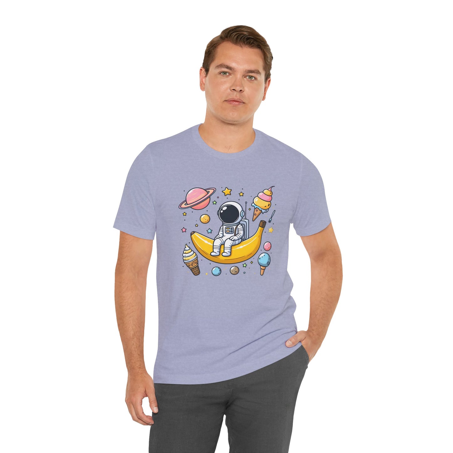 Astronaut in Banana Split Space Unisex T-Shirt