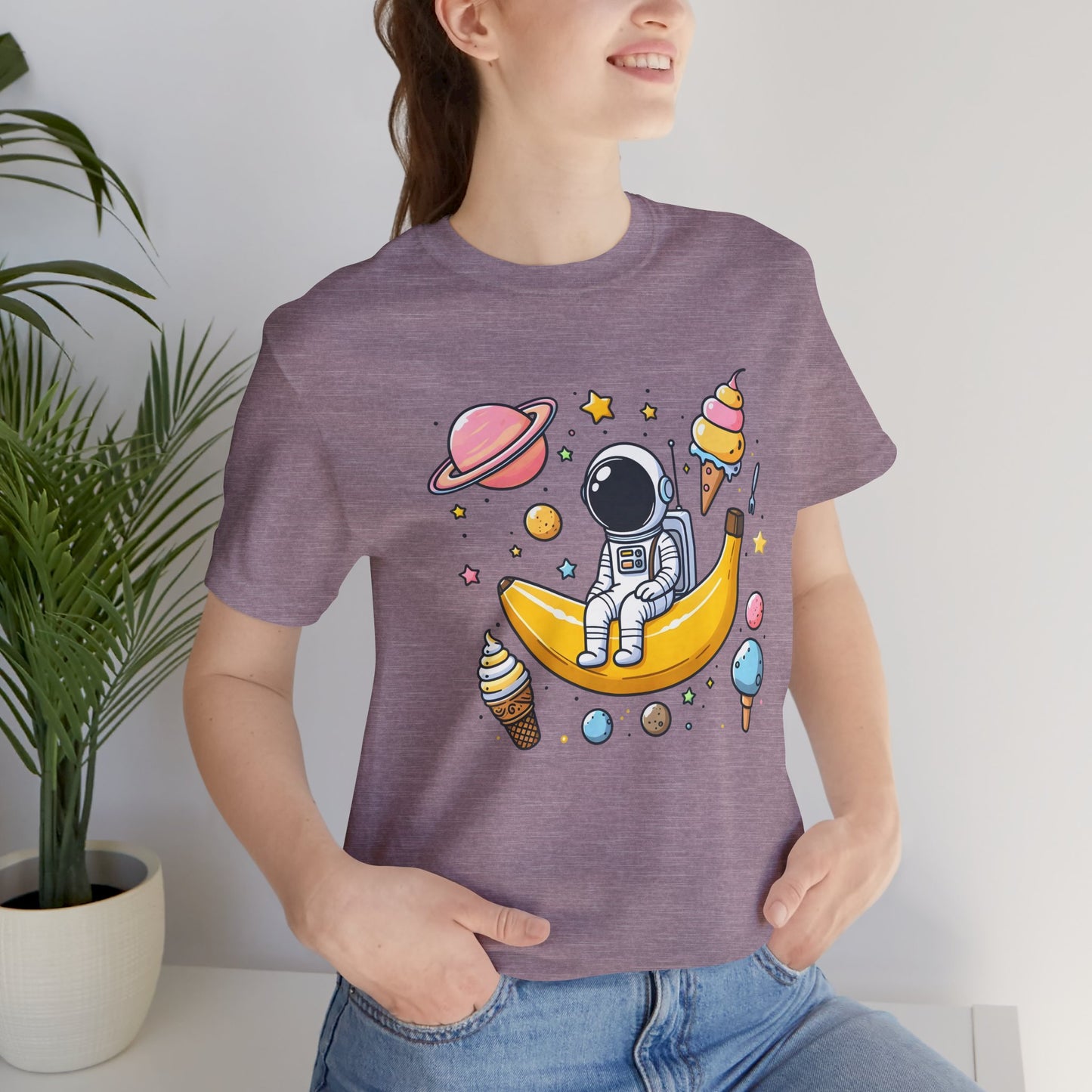 Astronaut in Banana Split Space Unisex T-Shirt