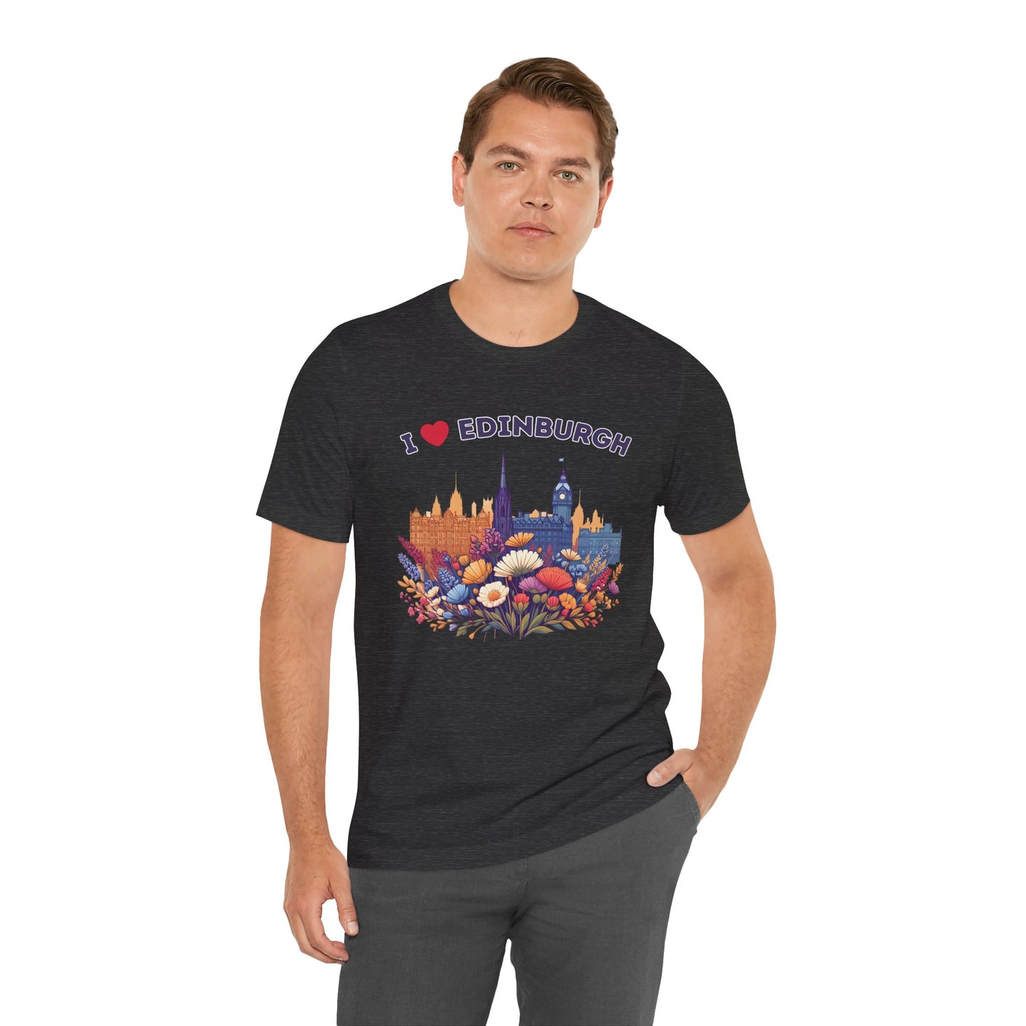 I Heart Edinburgh Scotland Skyline Unisex T-Shirt