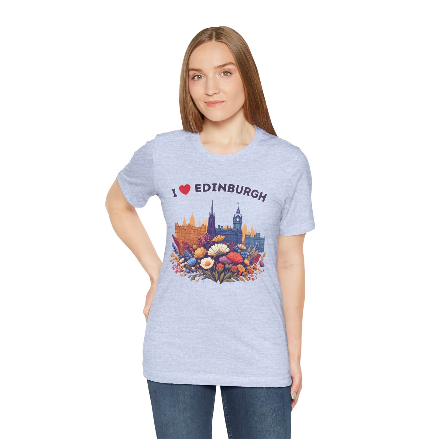 I Heart Edinburgh Scotland Skyline Unisex T-Shirt