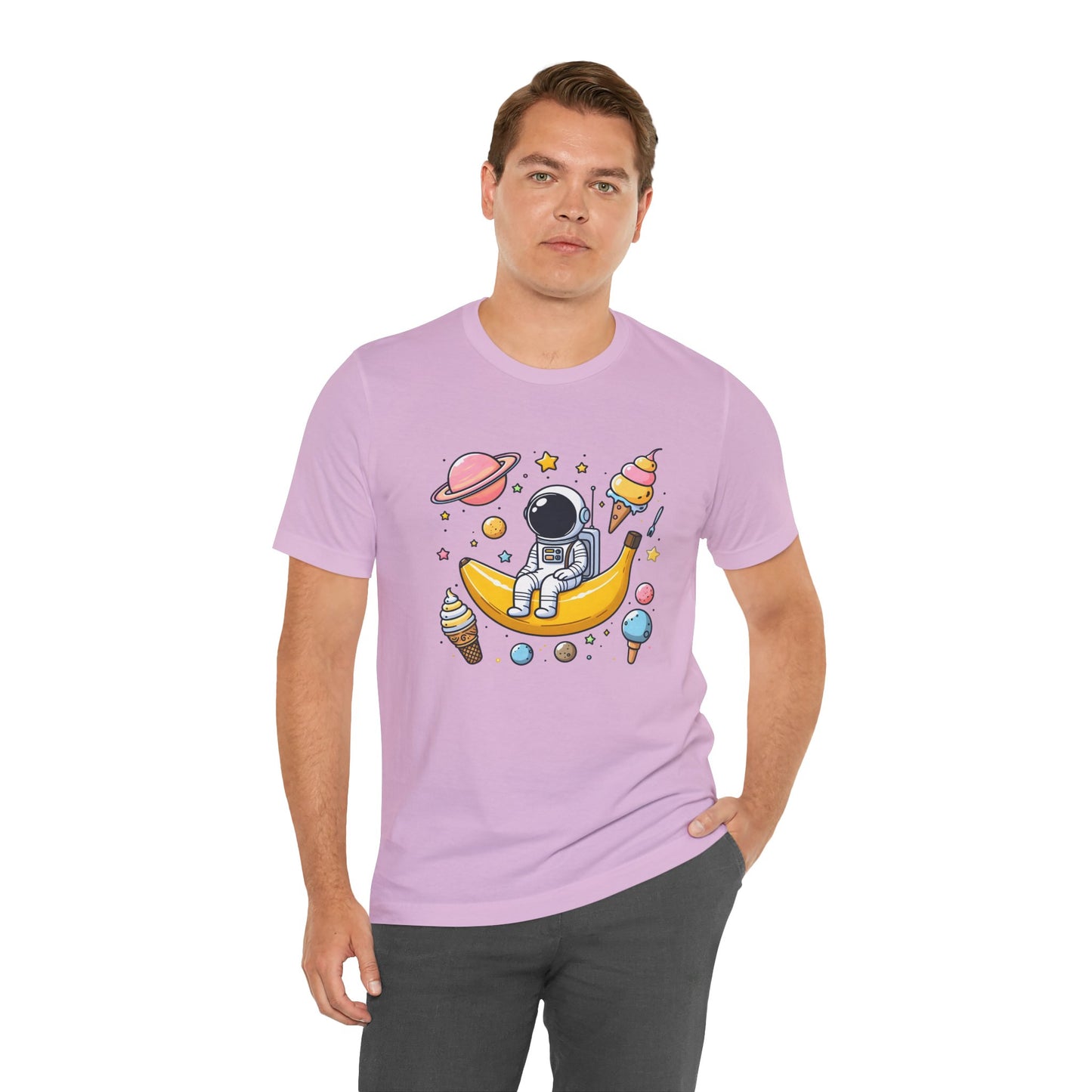 Astronaut in Banana Split Space Unisex T-Shirt