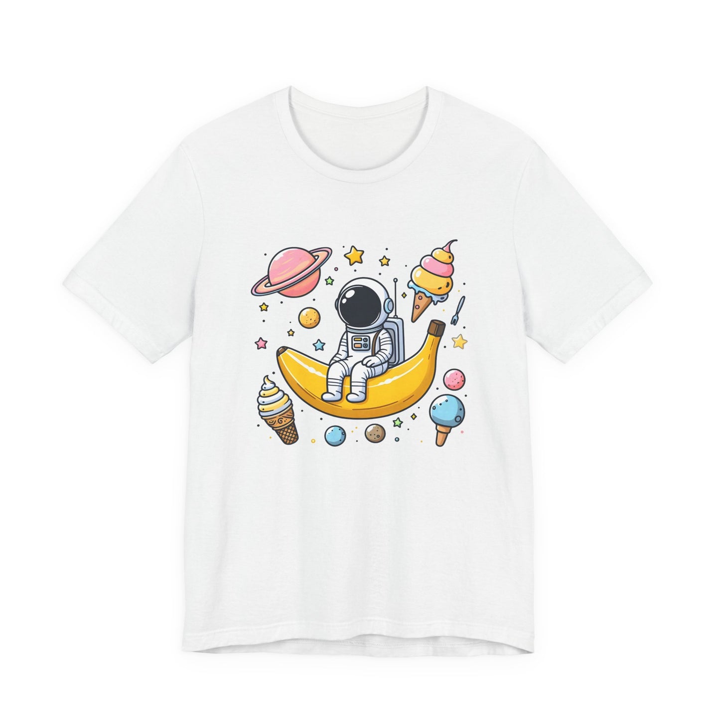 Astronaut in Banana Split Space Unisex T-Shirt