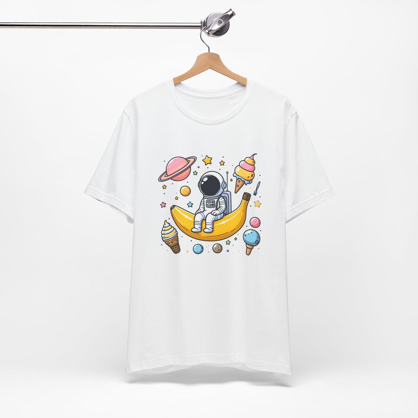 Astronaut in Banana Split Space Unisex T-Shirt