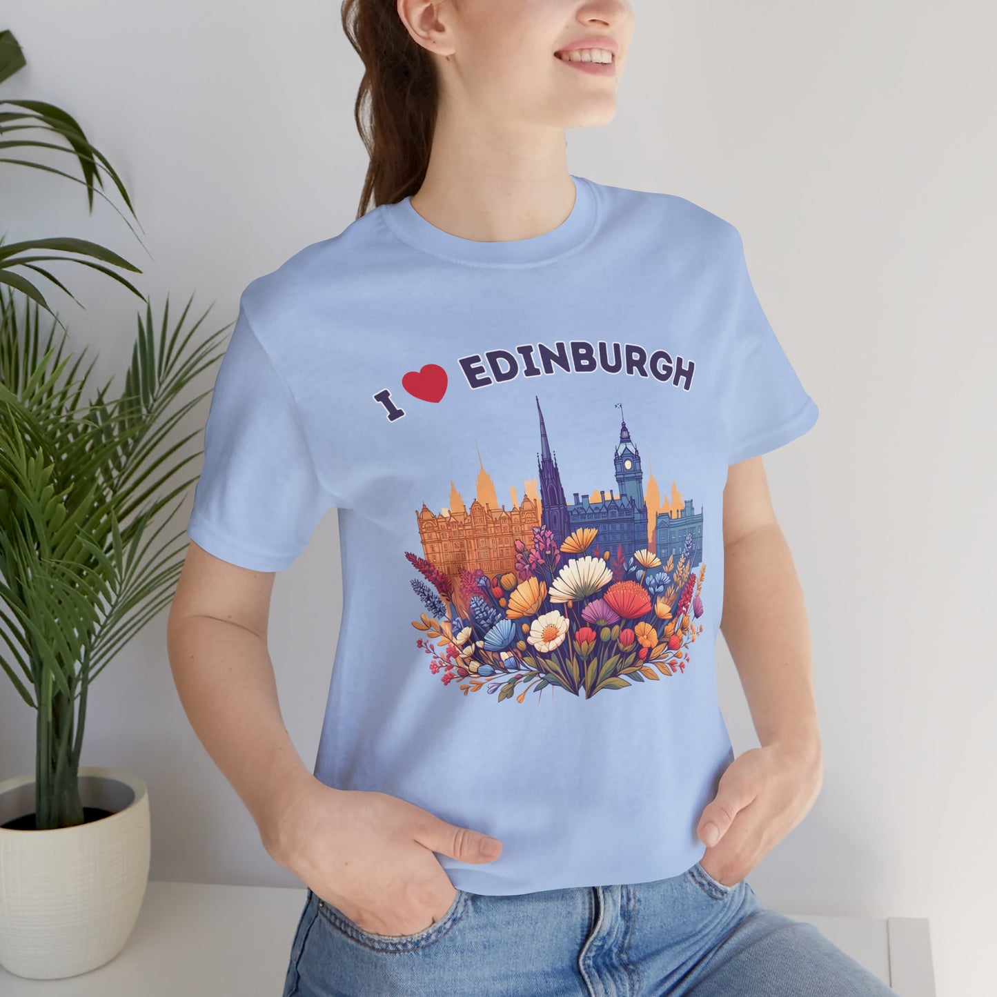 I Heart Edinburgh Scotland Skyline Unisex T-Shirt