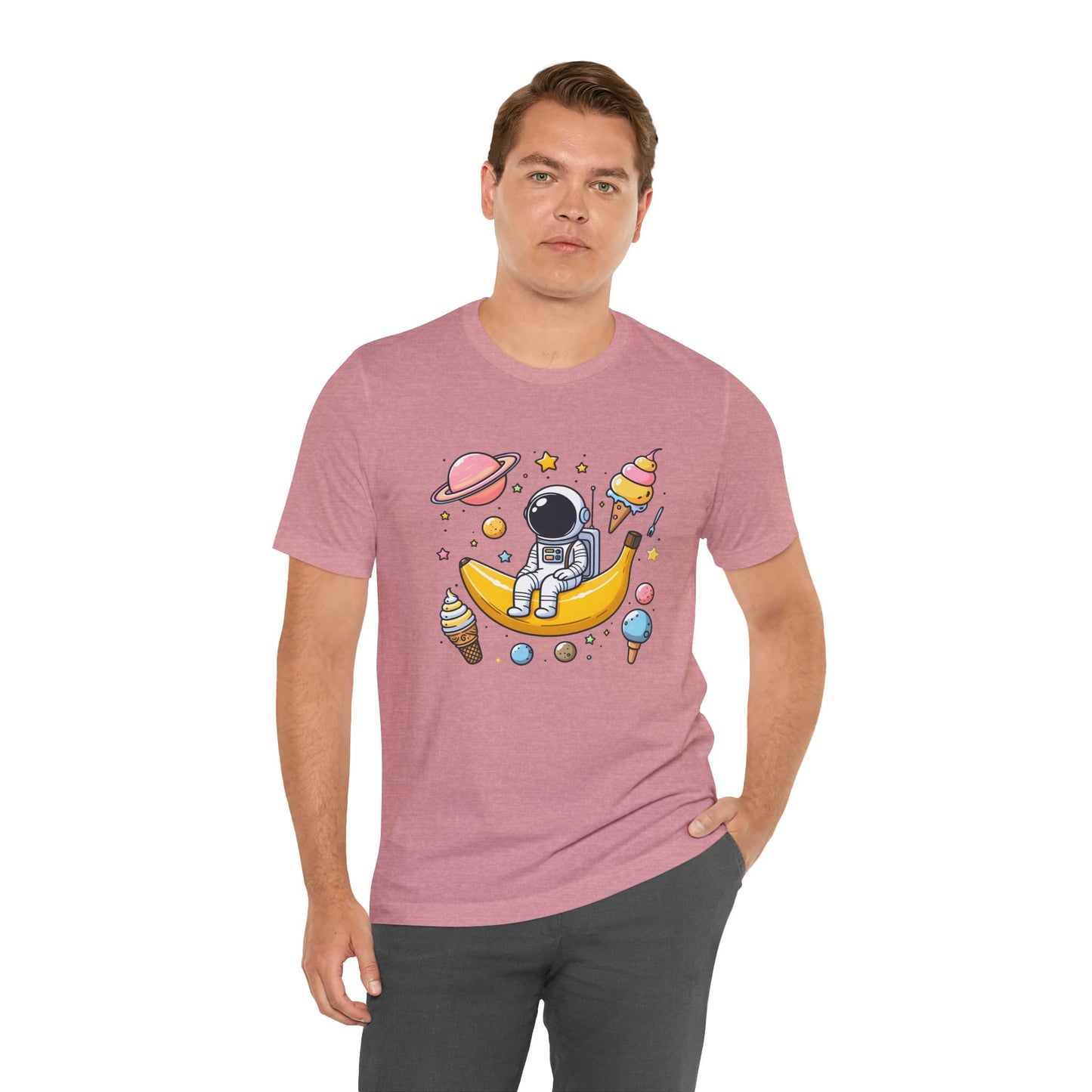 Astronaut in Banana Split Space Unisex T-Shirt