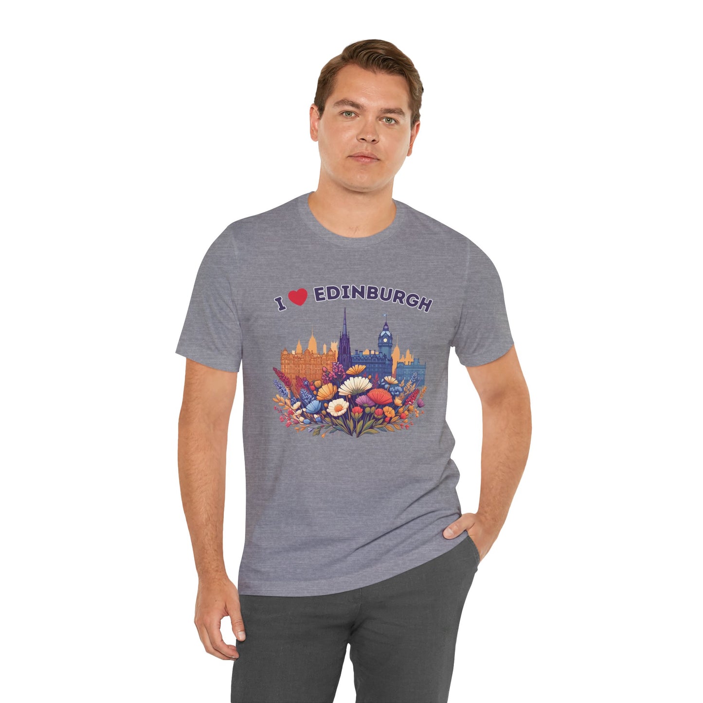 I Heart Edinburgh Scotland Skyline Unisex T-Shirt