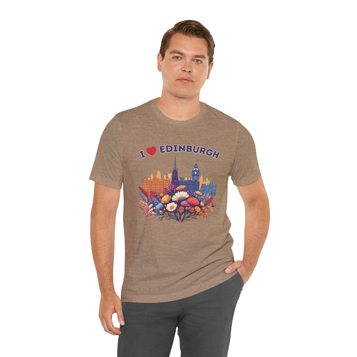 I Heart Edinburgh Scotland Skyline Unisex T-Shirt