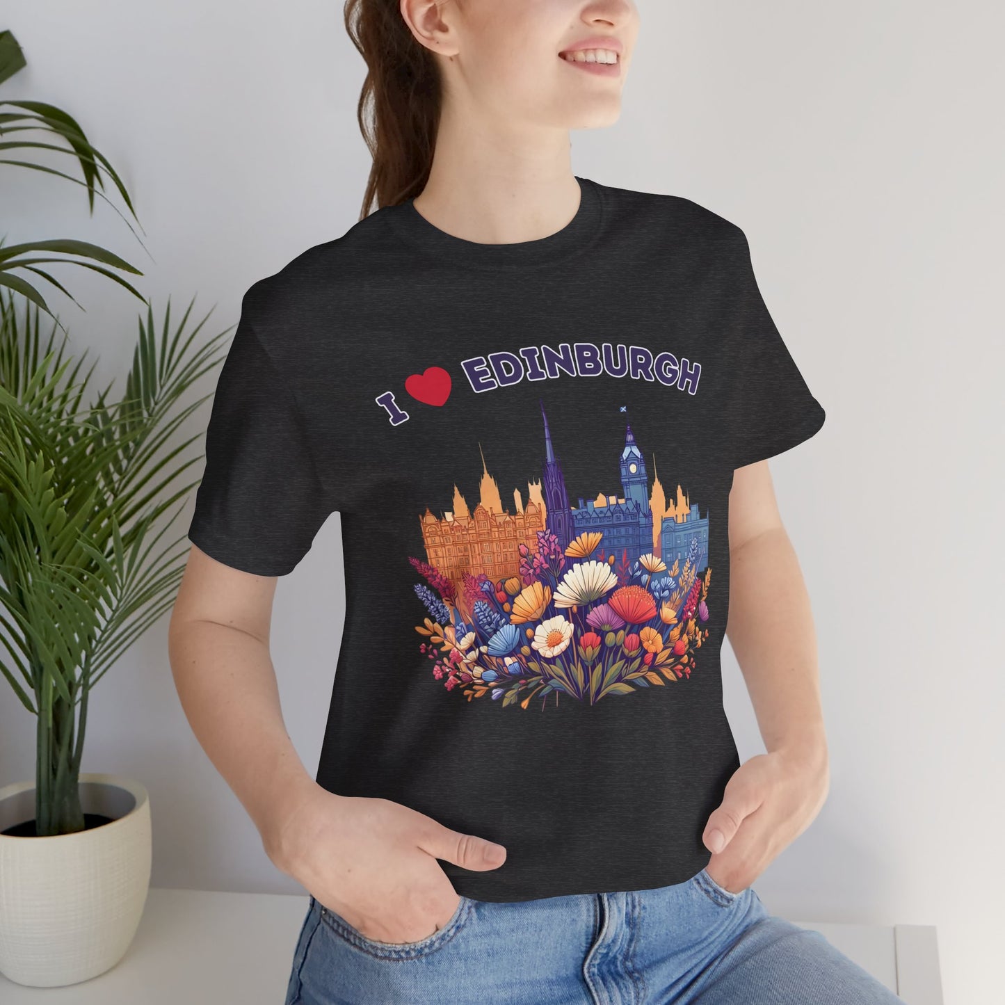 I Heart Edinburgh Scotland Skyline Unisex T-Shirt