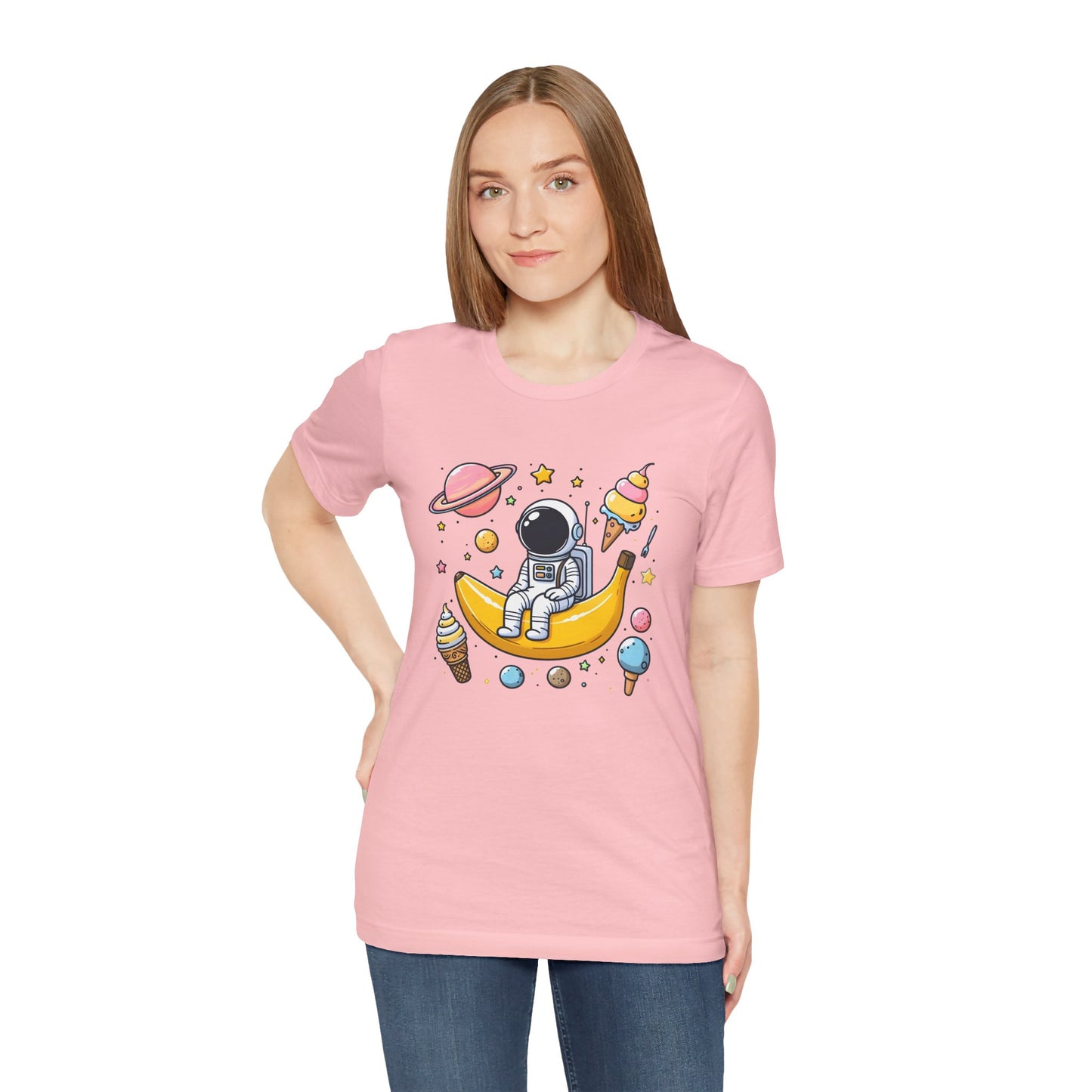 Astronaut in Banana Split Space Unisex T-Shirt