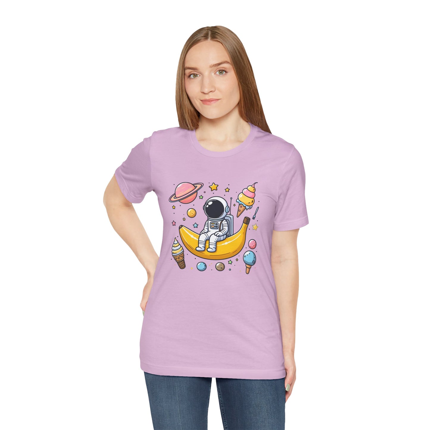 Astronaut in Banana Split Space Unisex T-Shirt