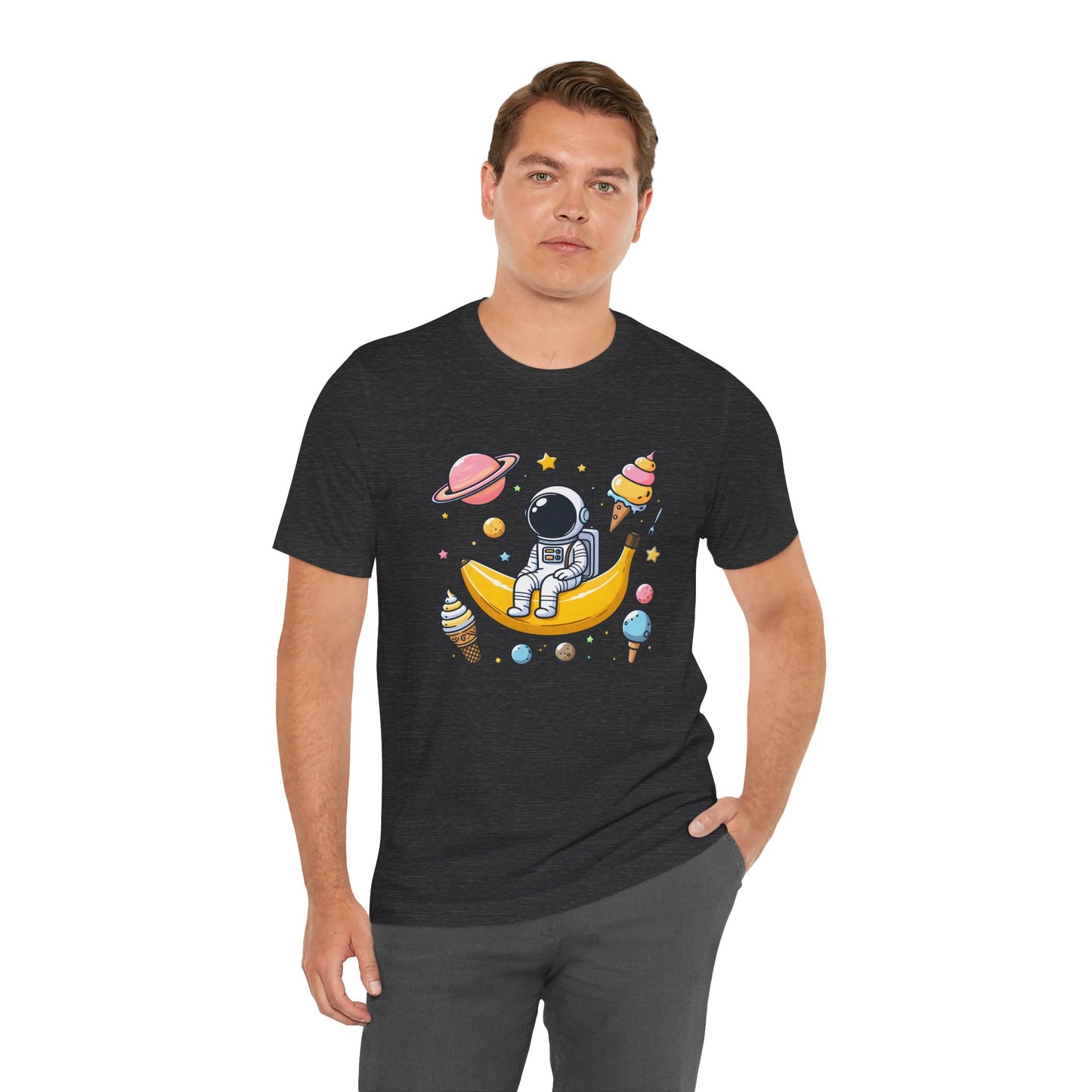 Astronaut in Banana Split Space Unisex T-Shirt