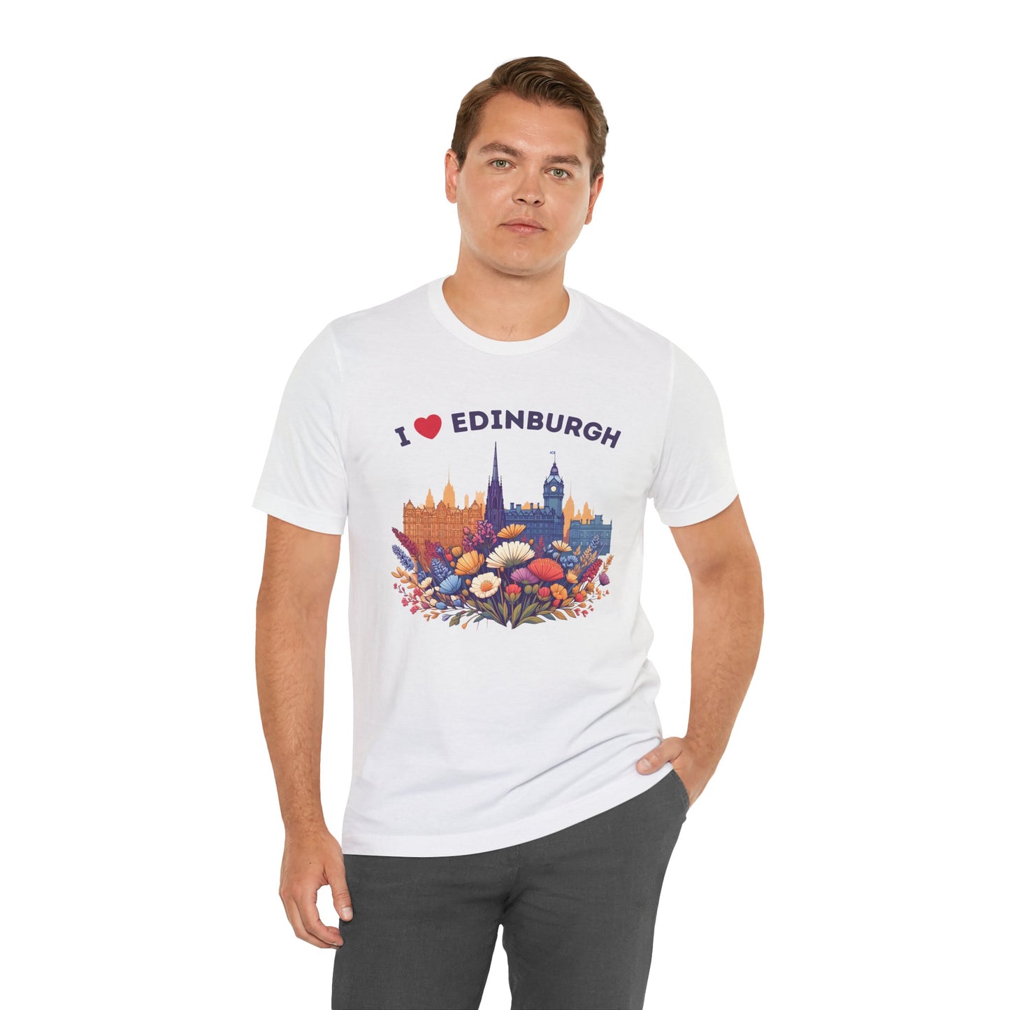 I Heart Edinburgh Scotland Skyline Unisex T-Shirt