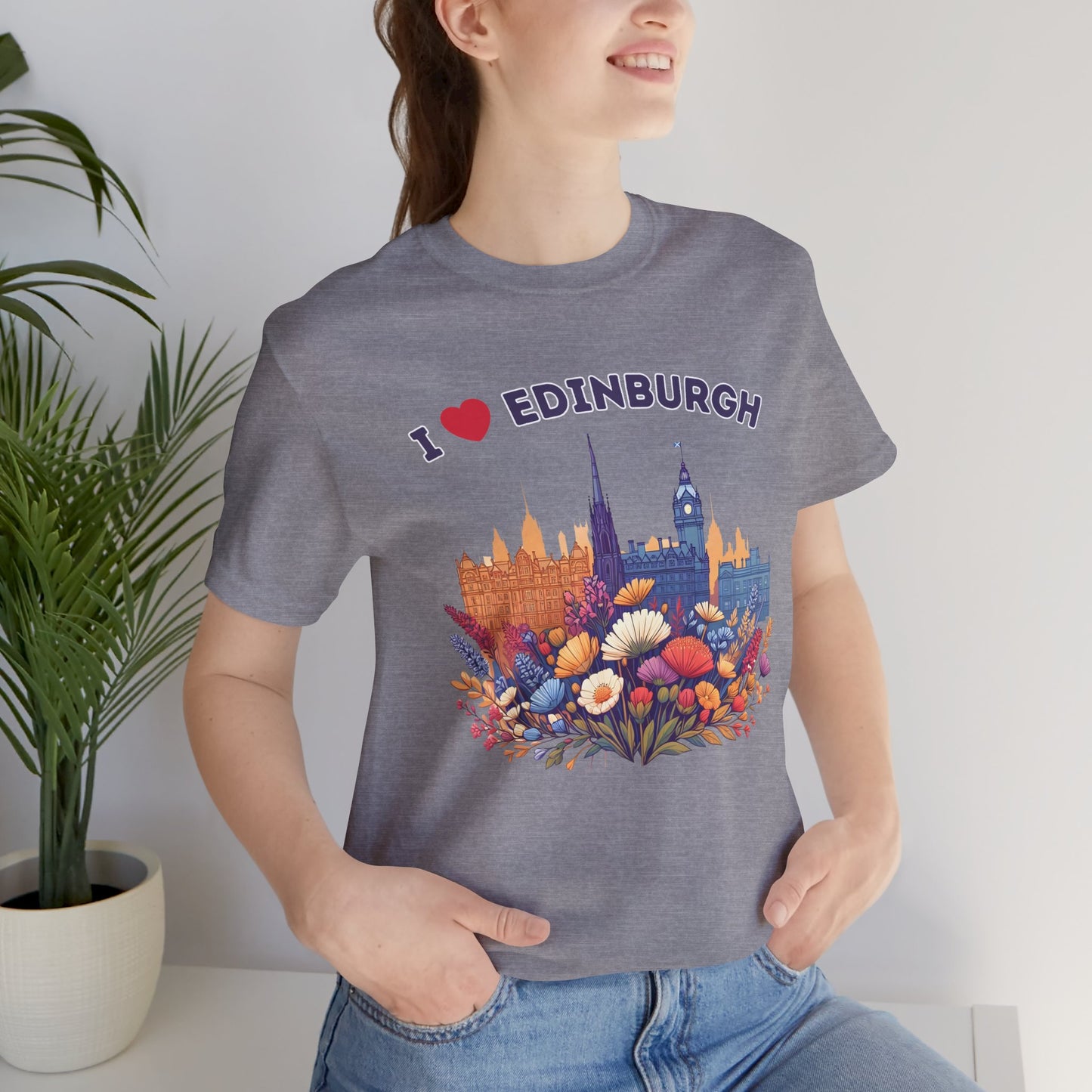 I Heart Edinburgh Scotland Skyline Unisex T-Shirt