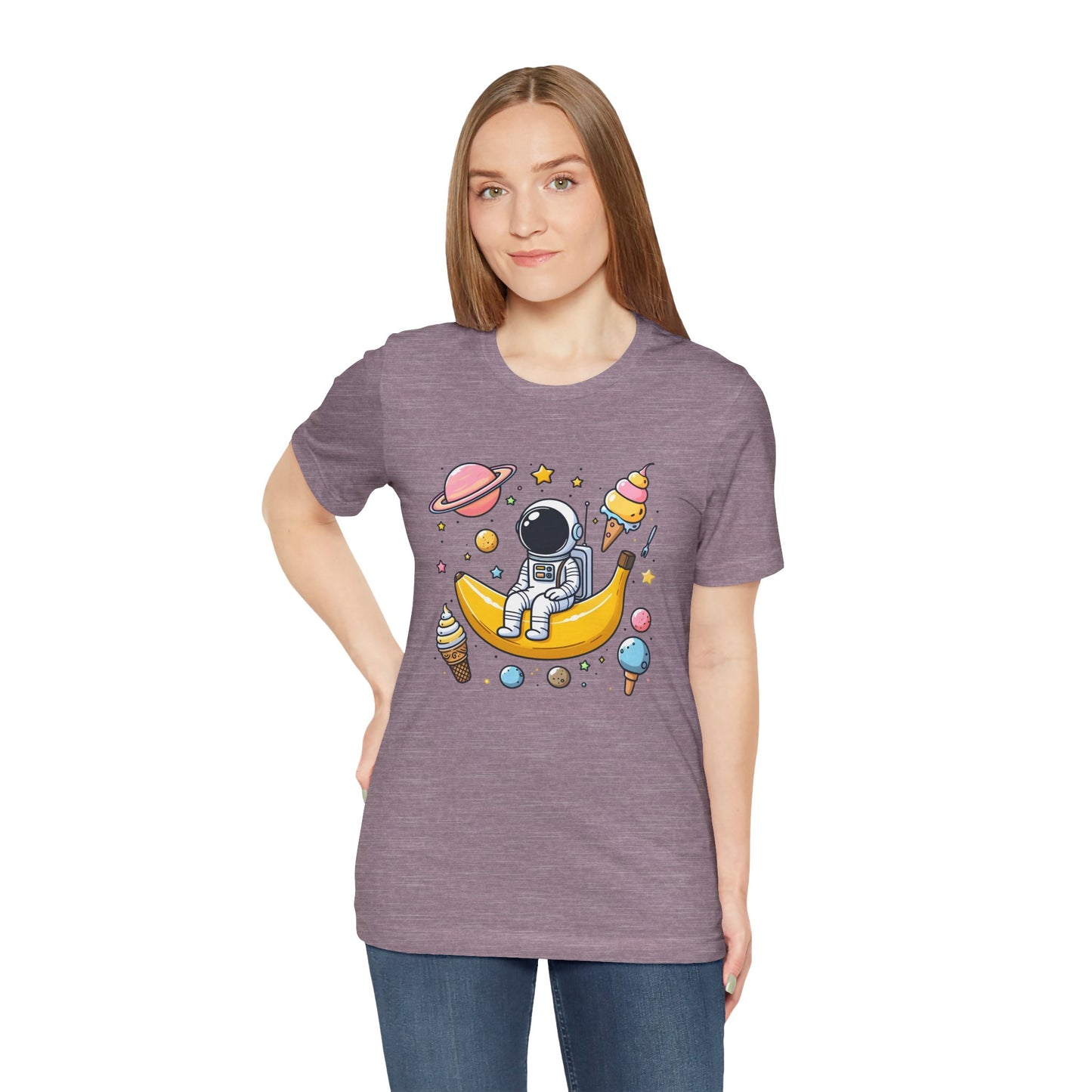 Astronaut in Banana Split Space Unisex T-Shirt