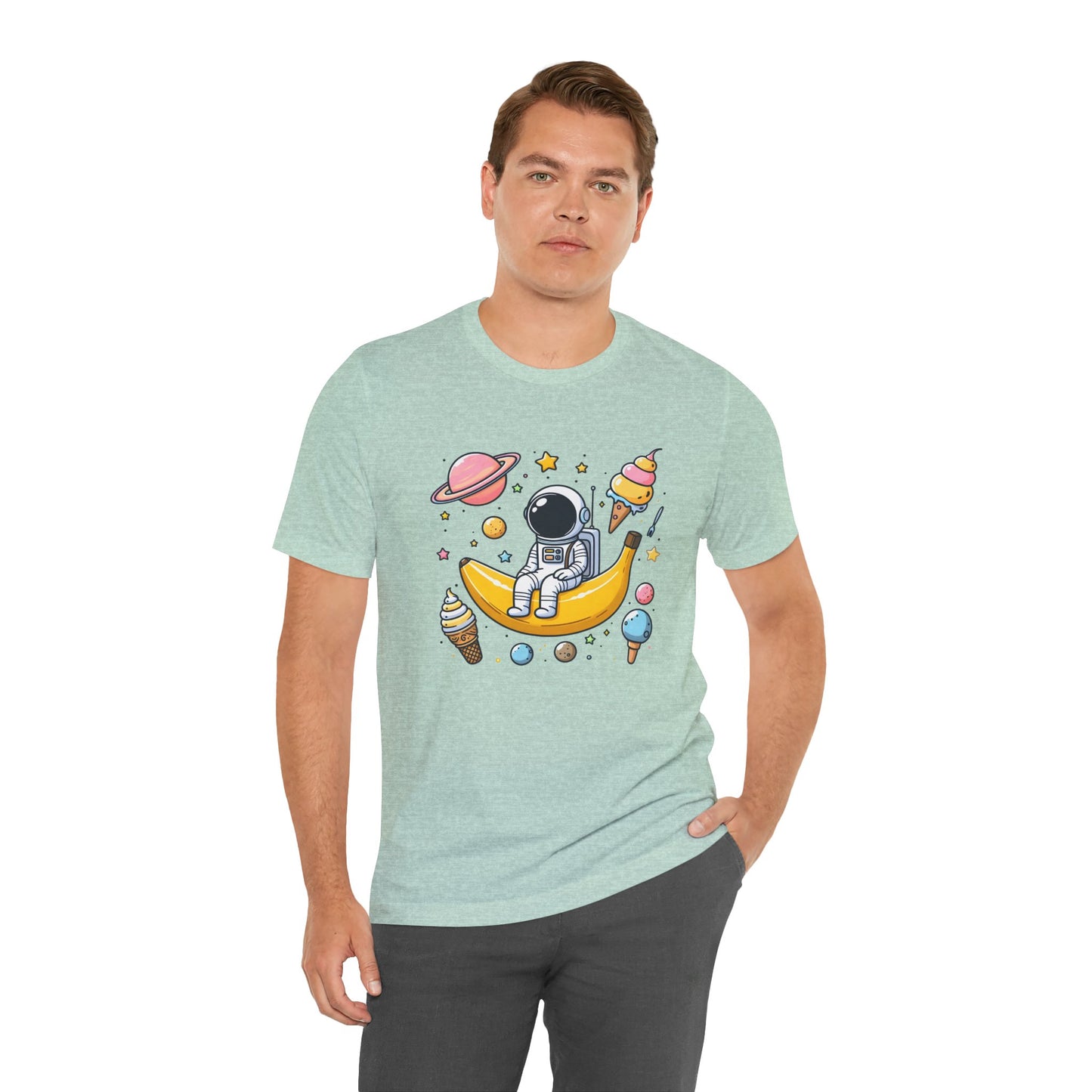 Astronaut in Banana Split Space Unisex T-Shirt