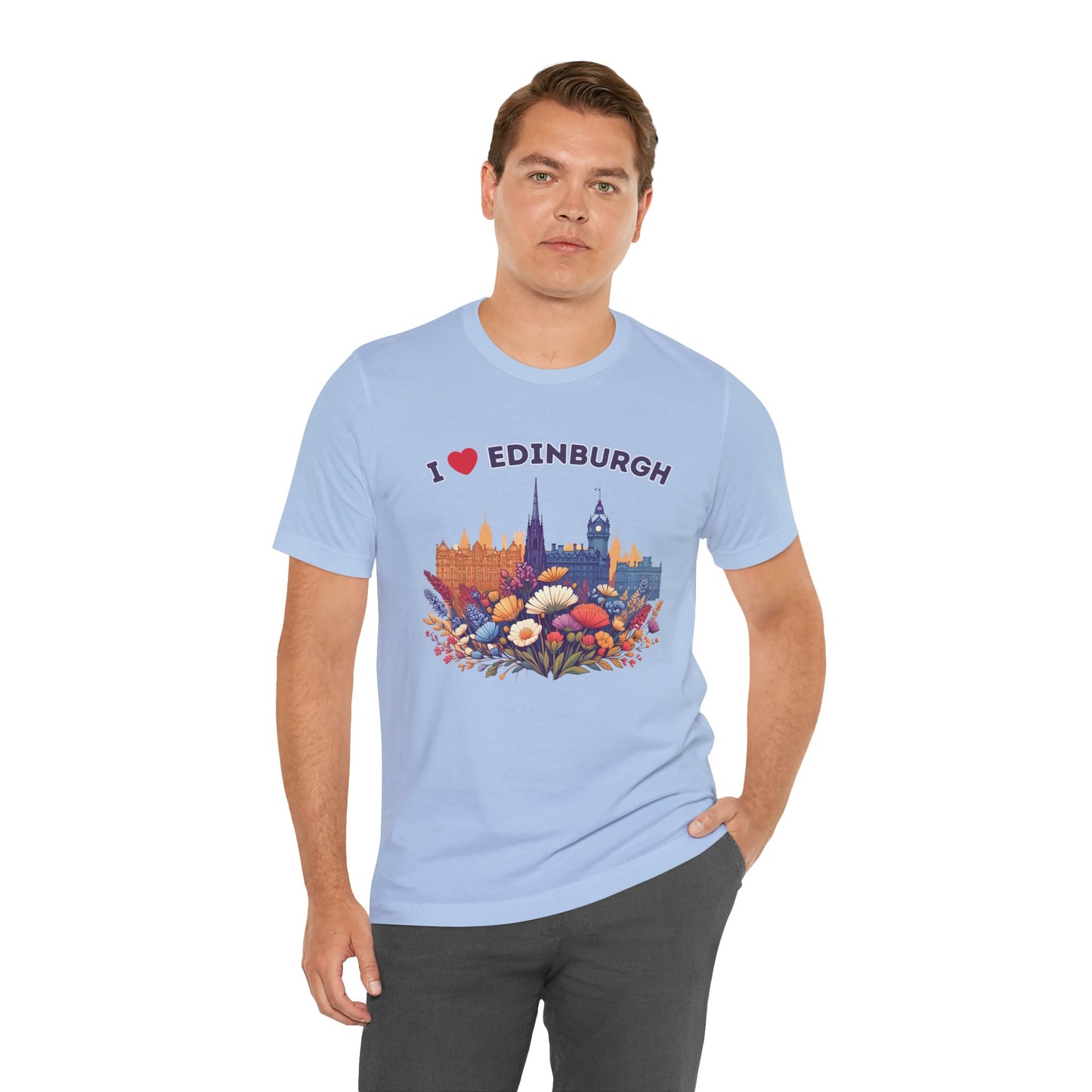 I Heart Edinburgh Scotland Skyline Unisex T-Shirt