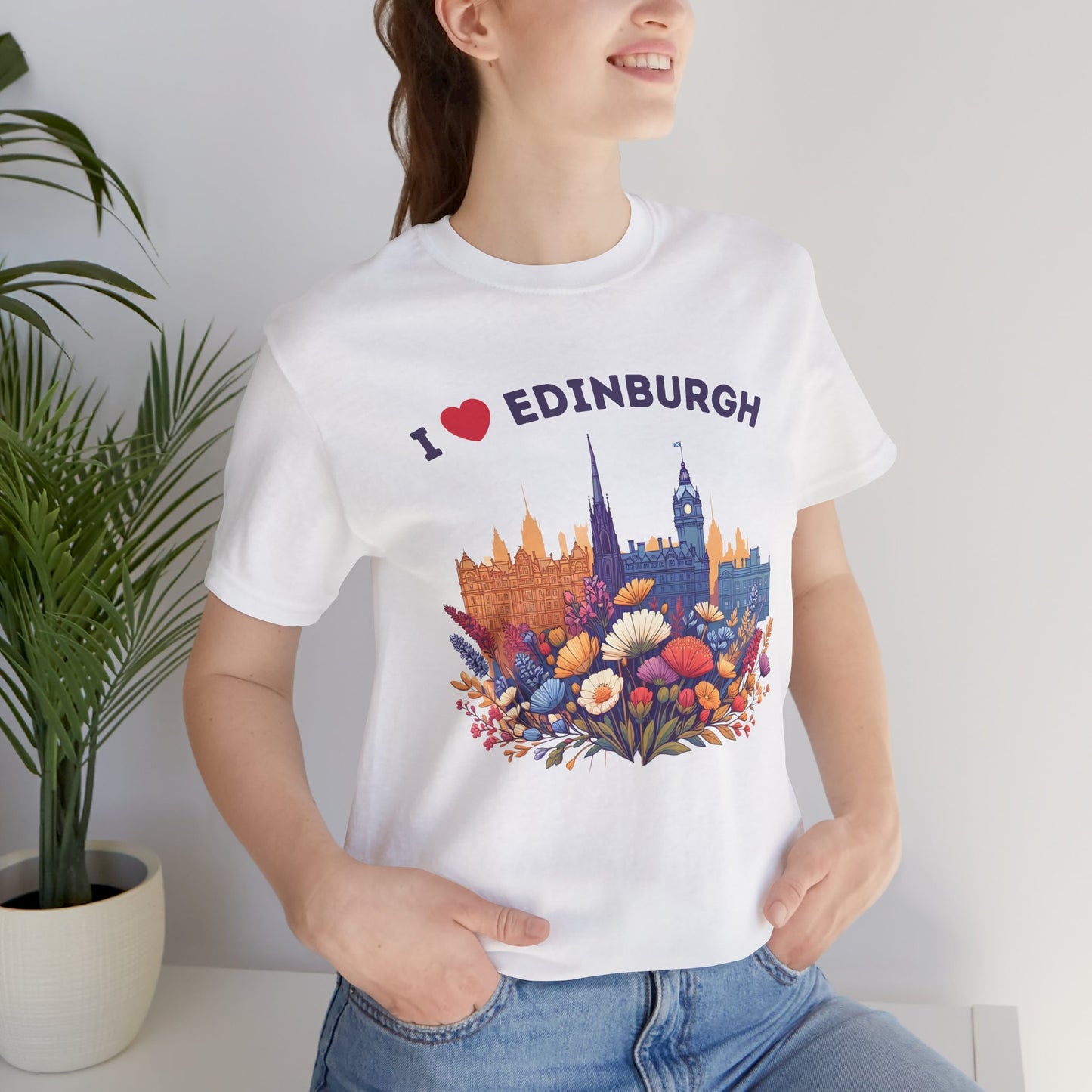 I Heart Edinburgh Scotland Skyline Unisex T-Shirt
