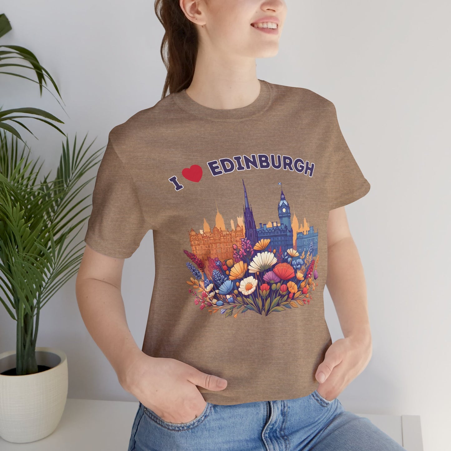 I Heart Edinburgh Scotland Skyline Unisex T-Shirt