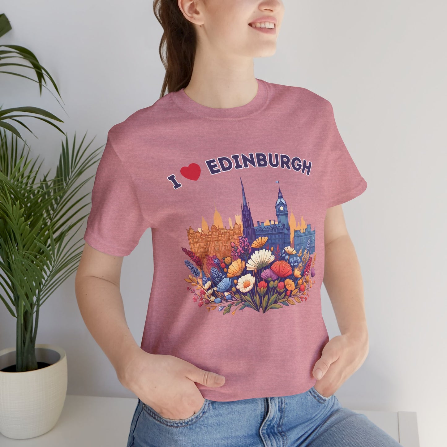 I Heart Edinburgh Scotland Skyline Unisex T-Shirt