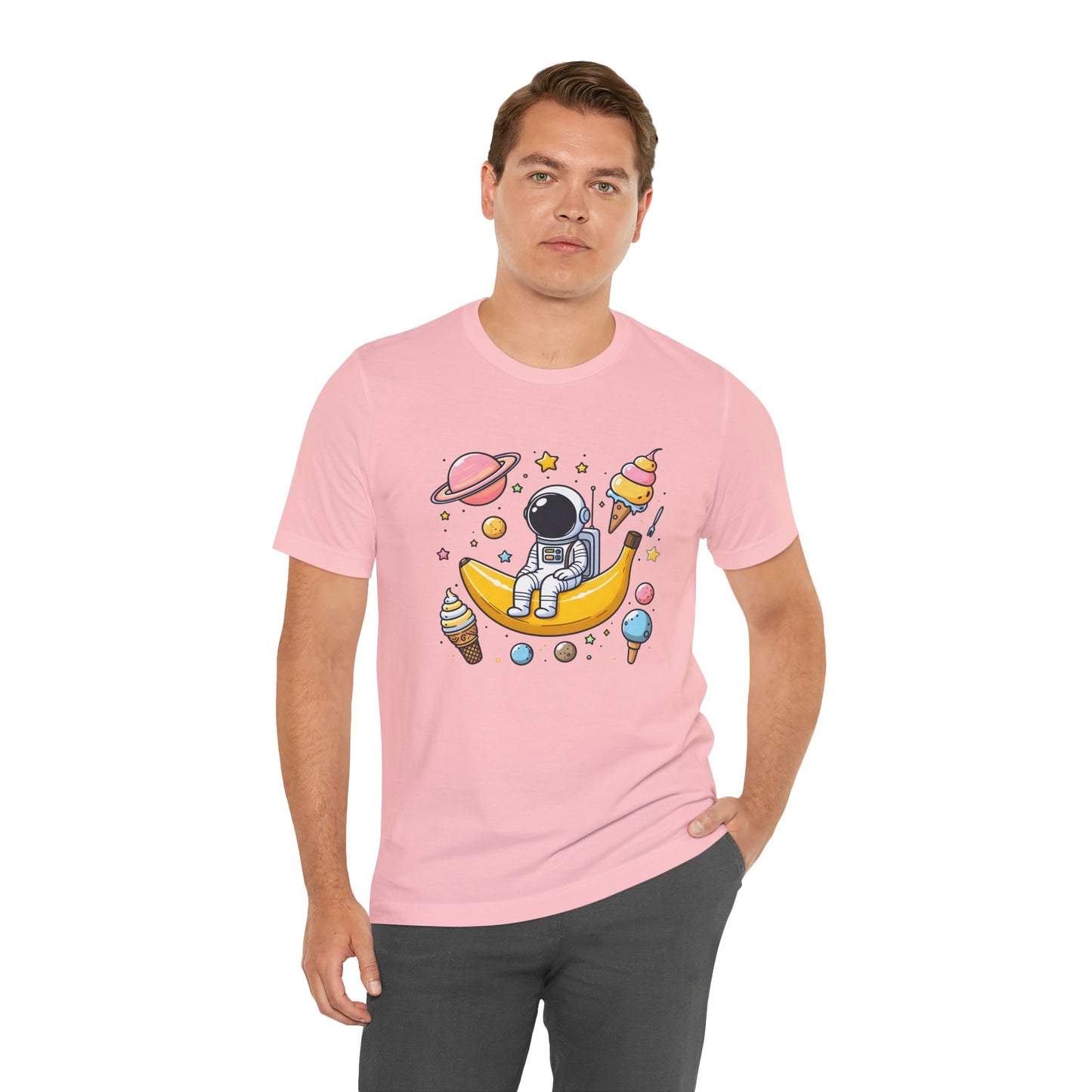 Astronaut in Banana Split Space Unisex T-Shirt