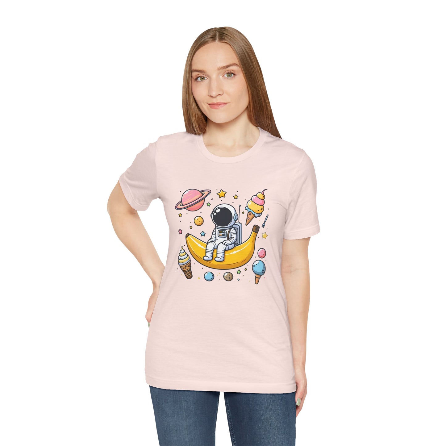 Astronaut in Banana Split Space Unisex T-Shirt
