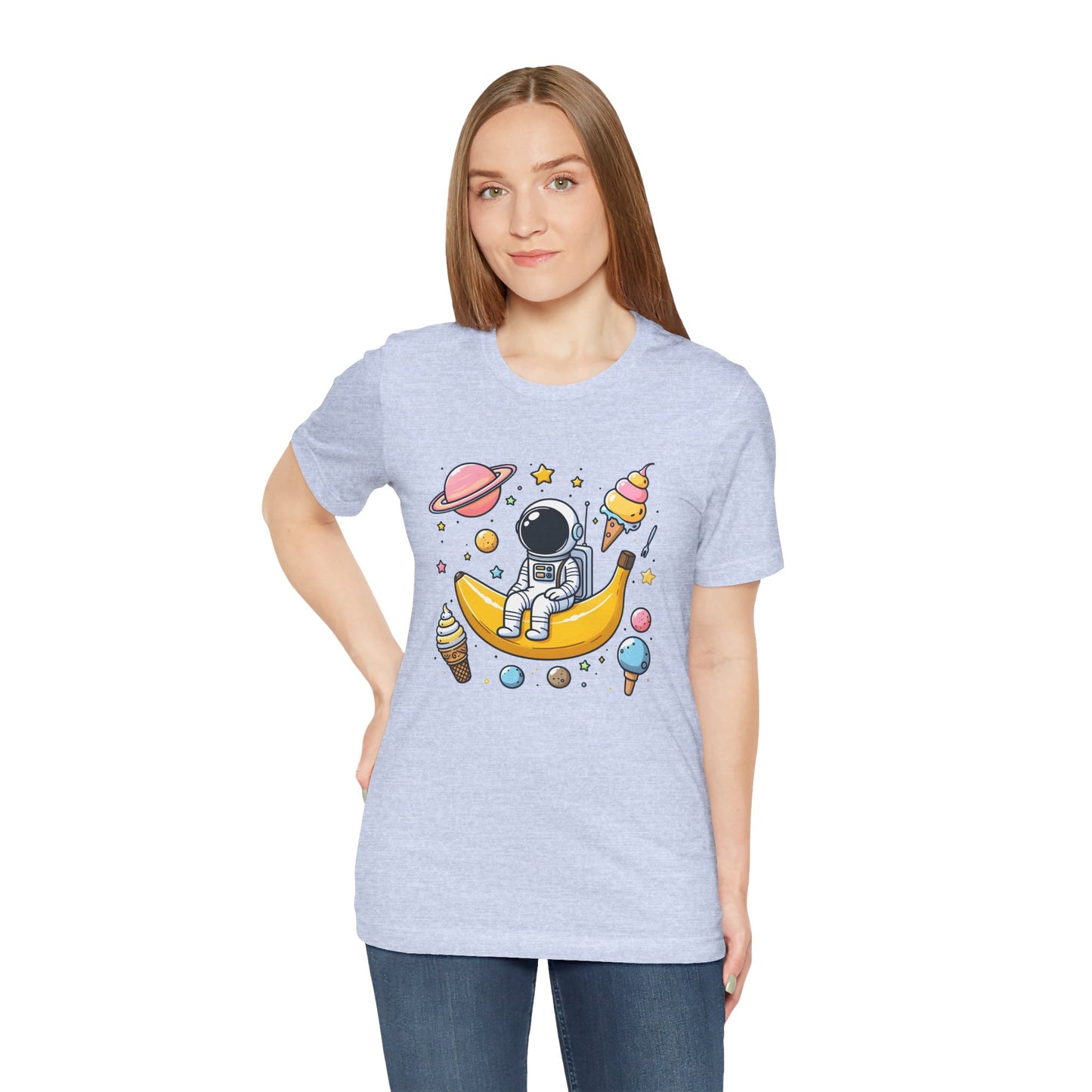 Astronaut in Banana Split Space Unisex T-Shirt