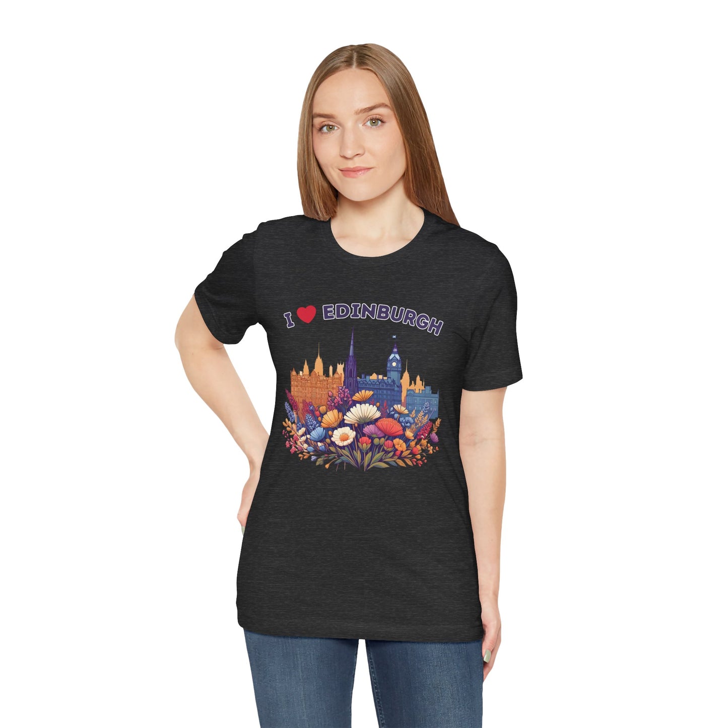I Heart Edinburgh Scotland Skyline Unisex T-Shirt