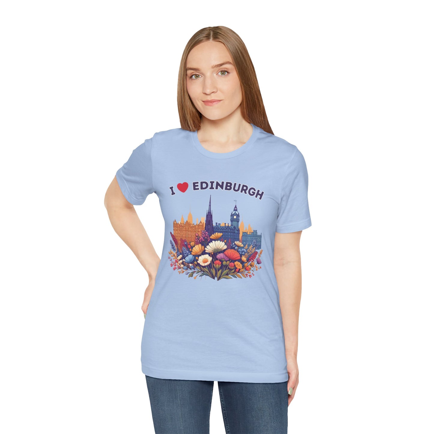 I Heart Edinburgh Scotland Skyline Unisex T-Shirt