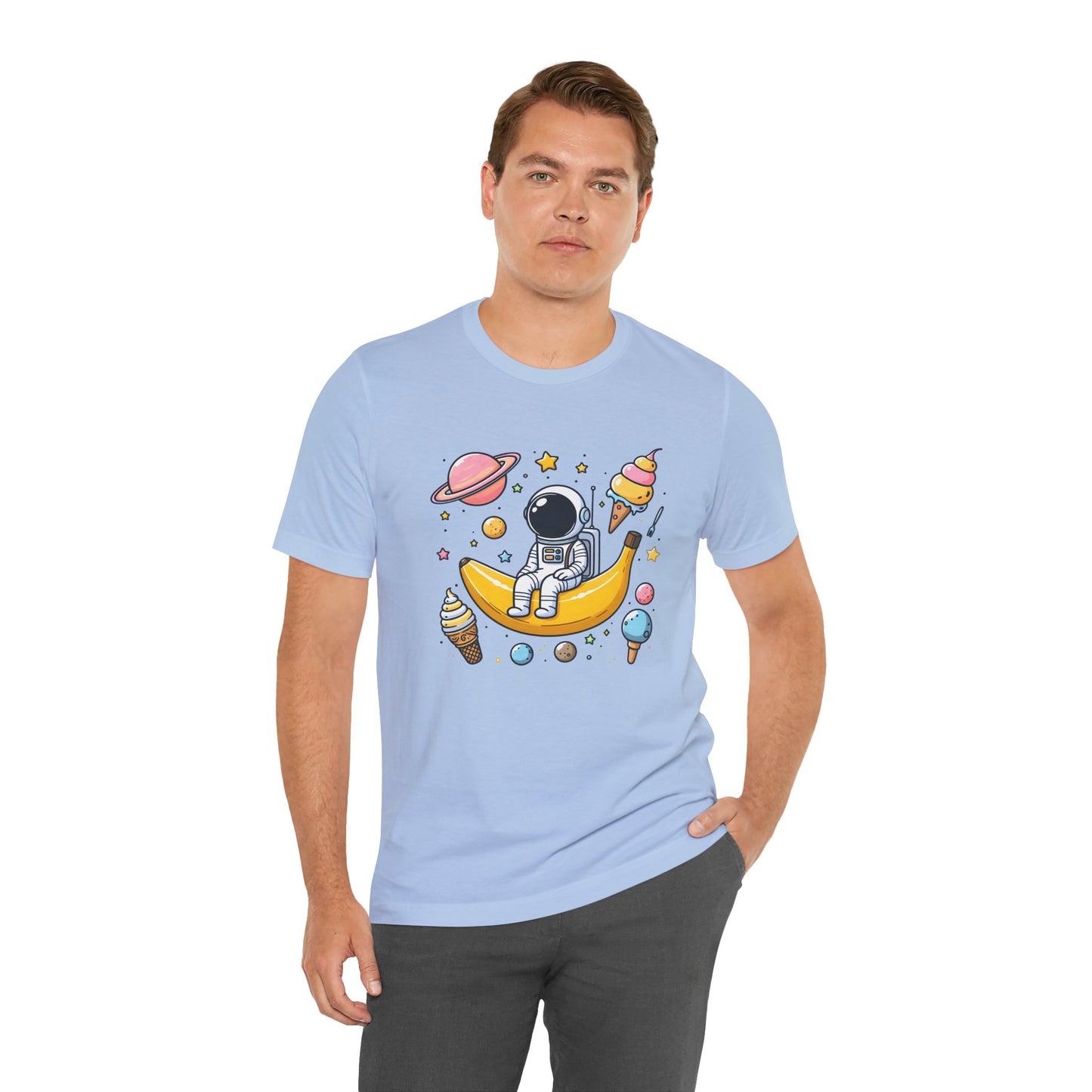 Astronaut in Banana Split Space Unisex T-Shirt