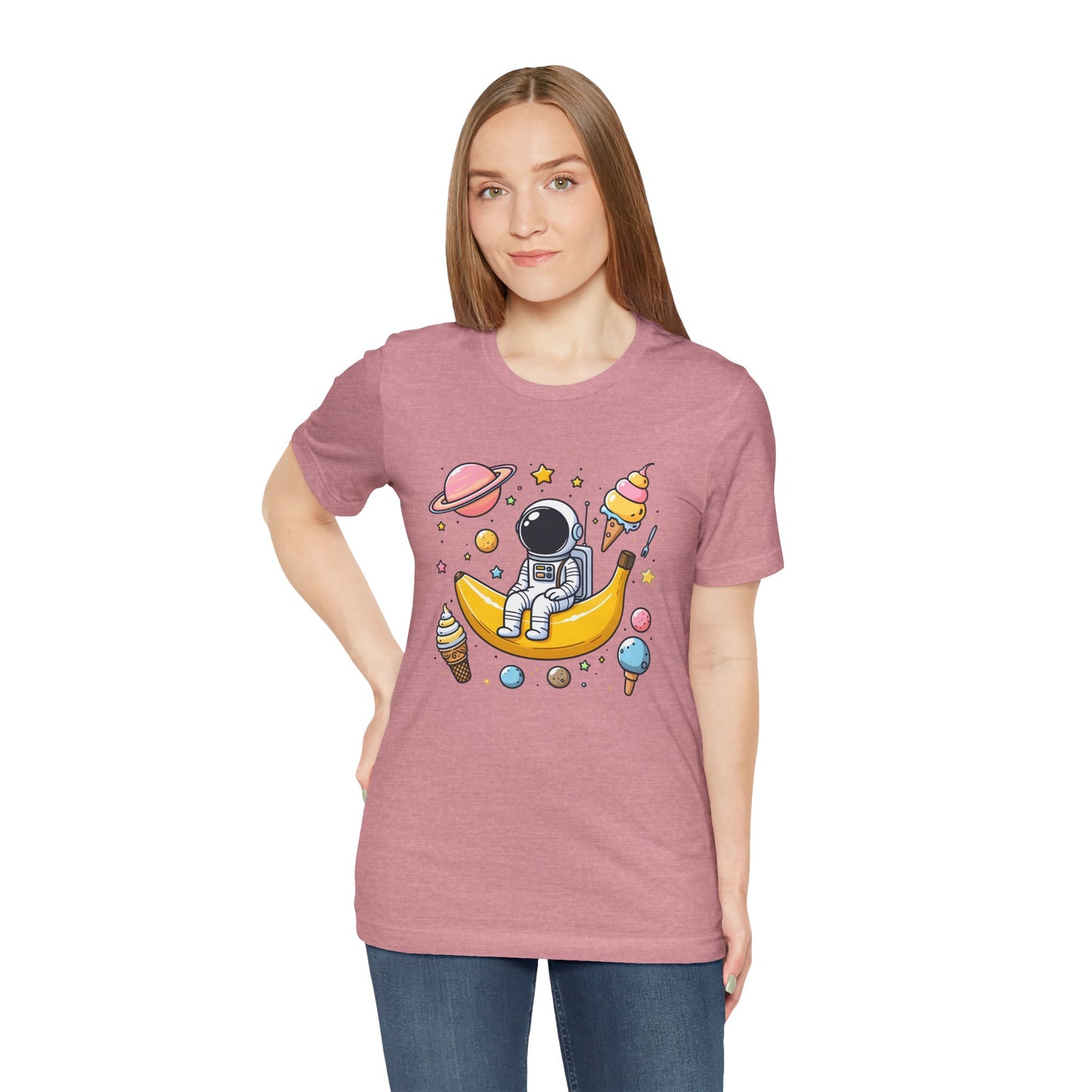 Astronaut in Banana Split Space Unisex T-Shirt