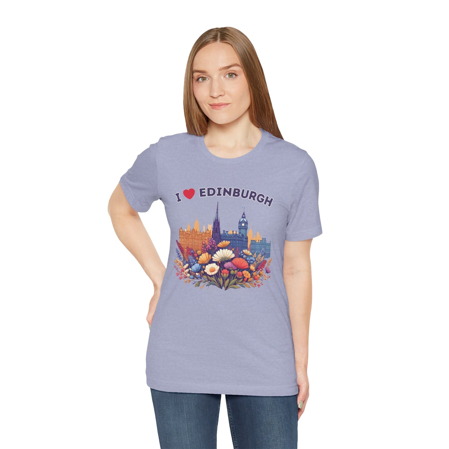 I Heart Edinburgh Scotland Skyline Unisex T-Shirt