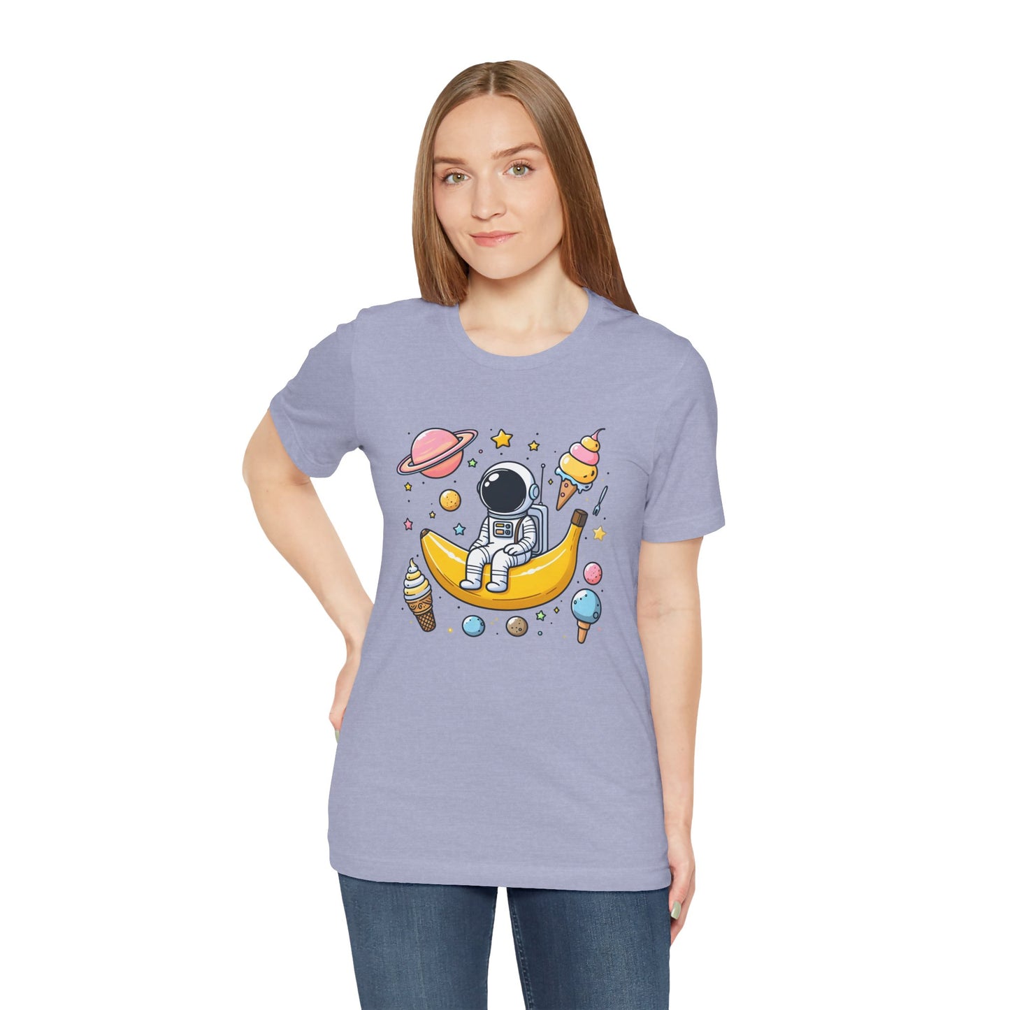 Astronaut in Banana Split Space Unisex T-Shirt