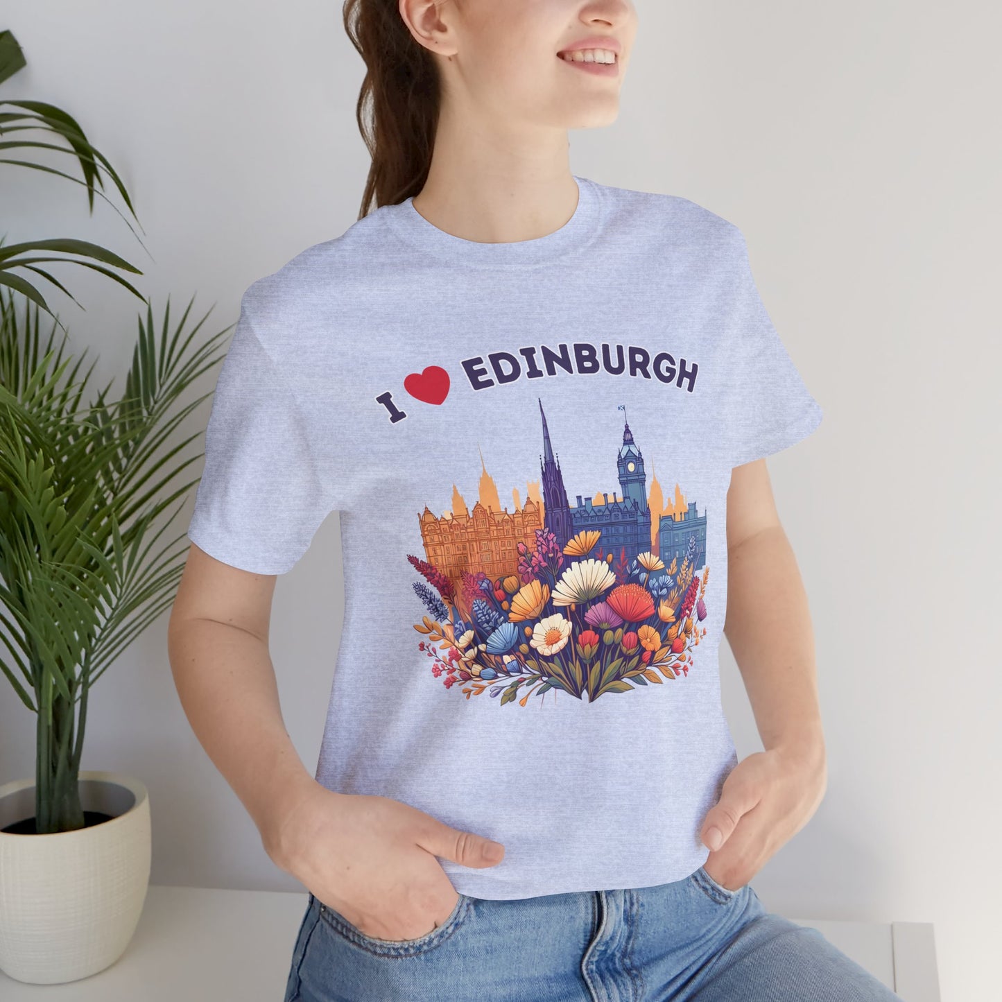 I Heart Edinburgh Scotland Skyline Unisex T-Shirt