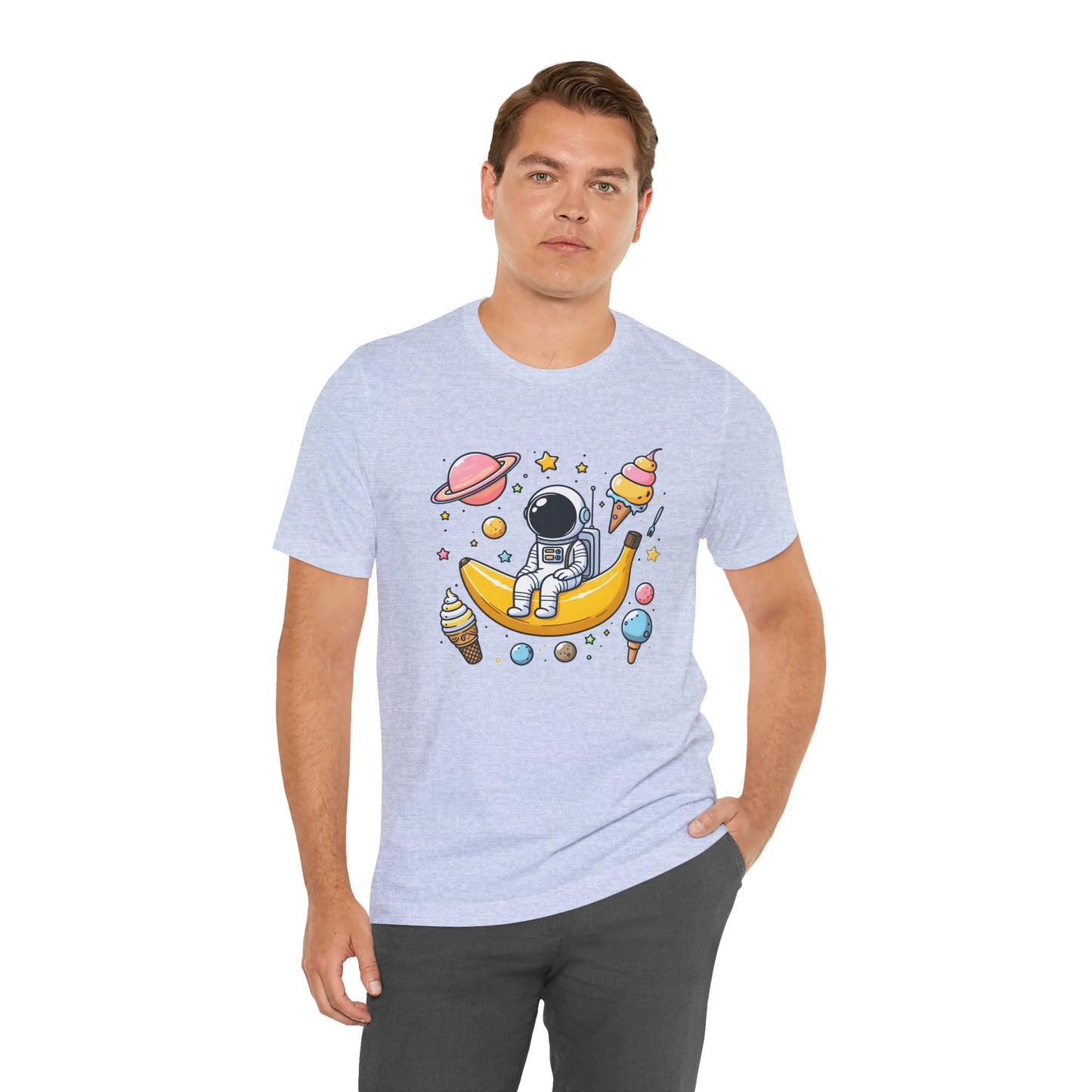 Astronaut in Banana Split Space Unisex T-Shirt