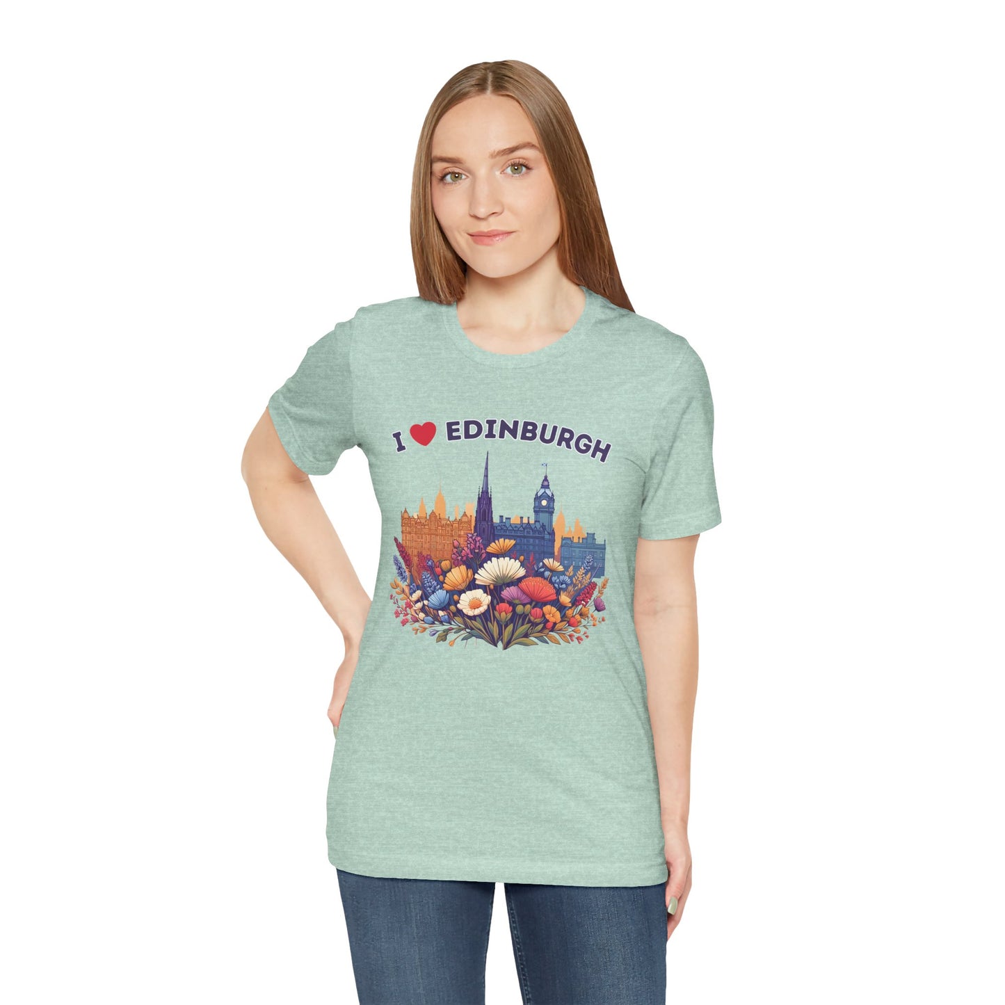 I Heart Edinburgh Scotland Skyline Unisex T-Shirt