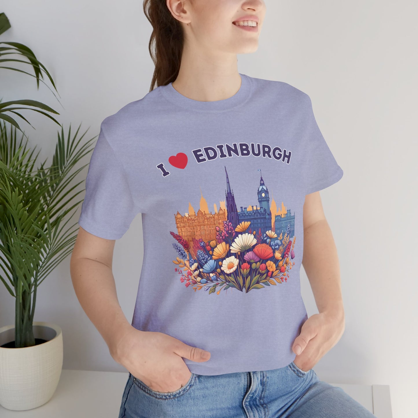 I Heart Edinburgh Scotland Skyline Unisex T-Shirt
