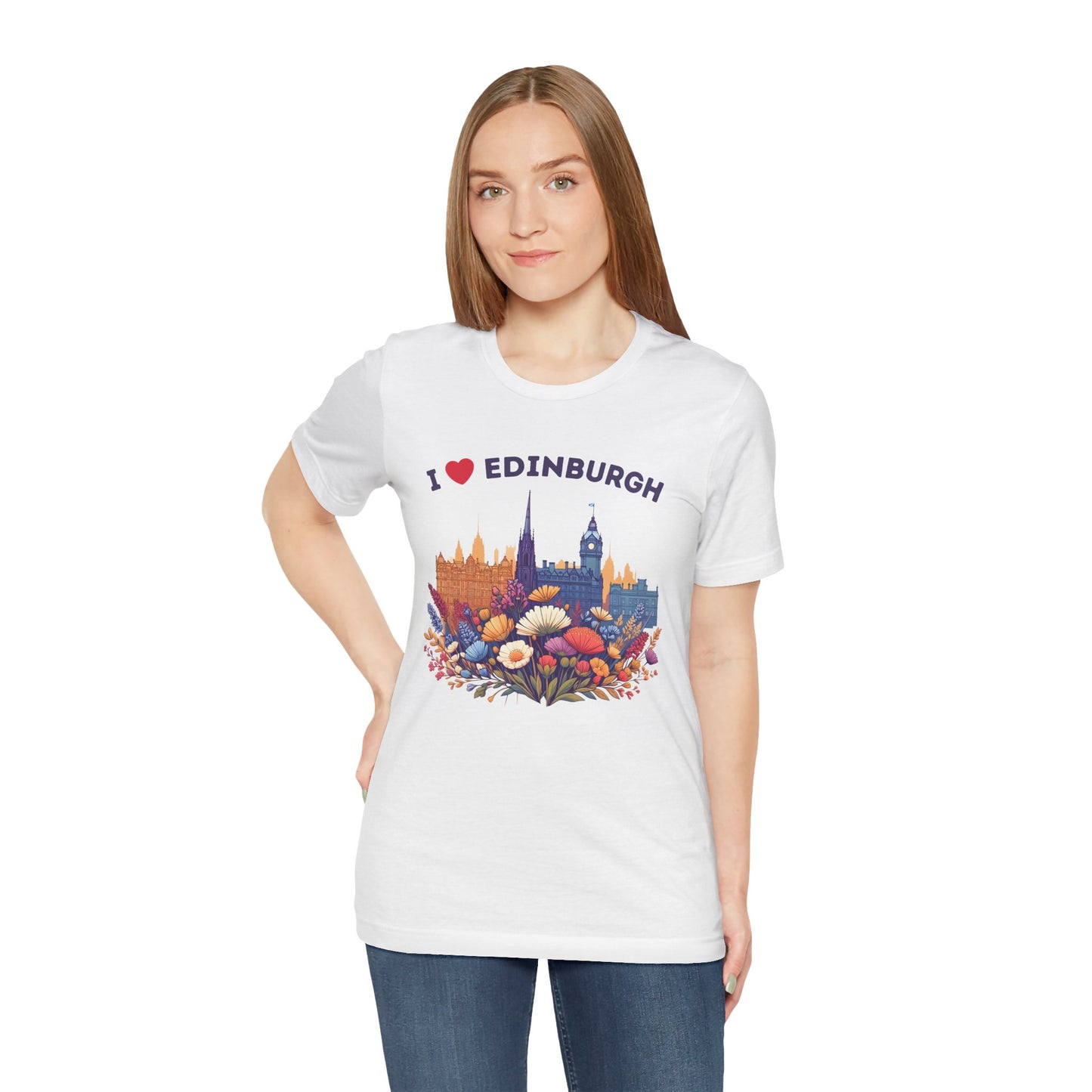 I Heart Edinburgh Scotland Skyline Unisex T-Shirt