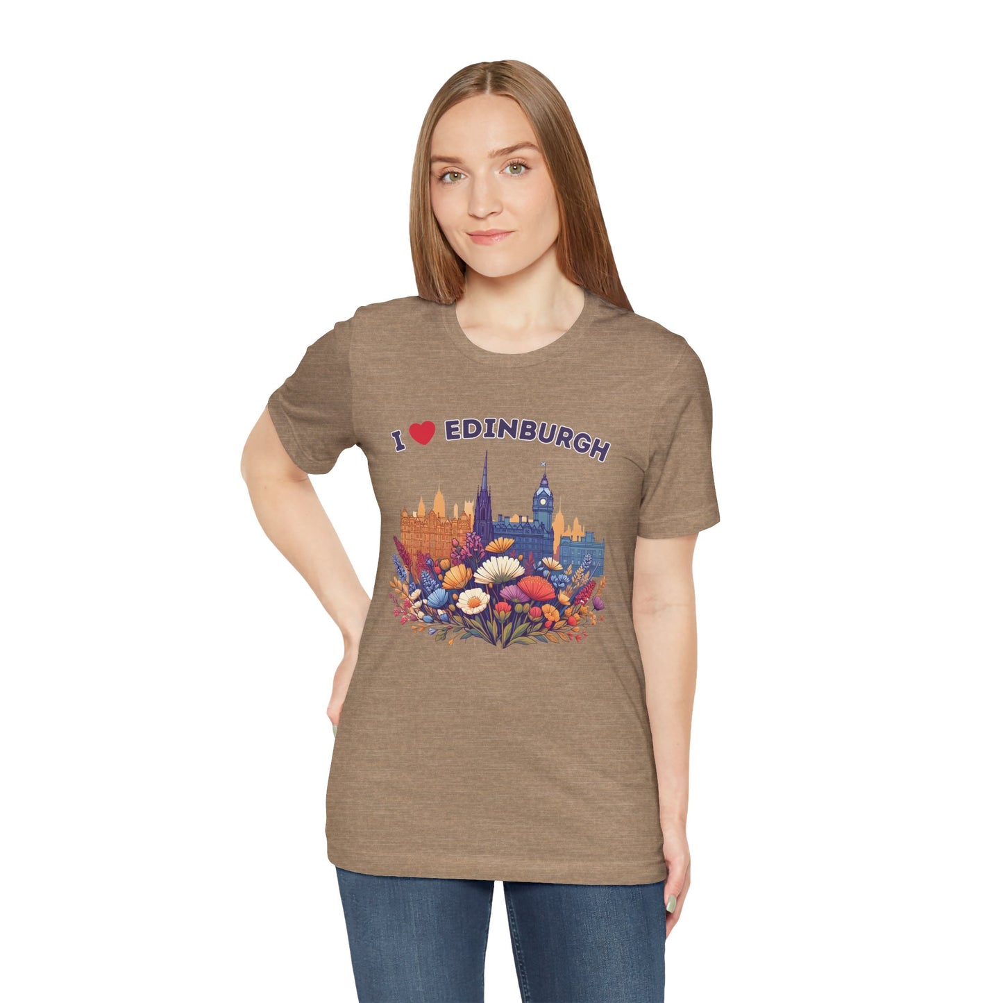 I Heart Edinburgh Scotland Skyline Unisex T-Shirt