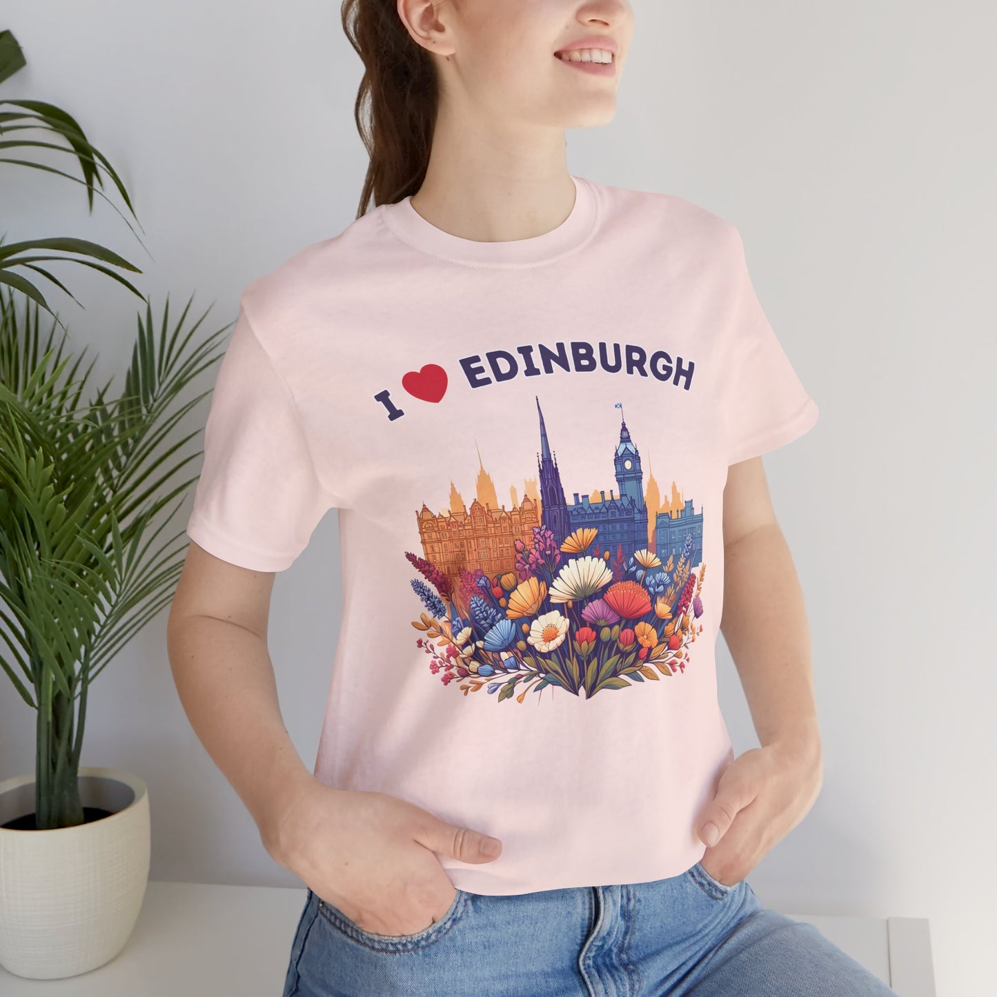 I Heart Edinburgh Scotland Skyline Unisex T-Shirt