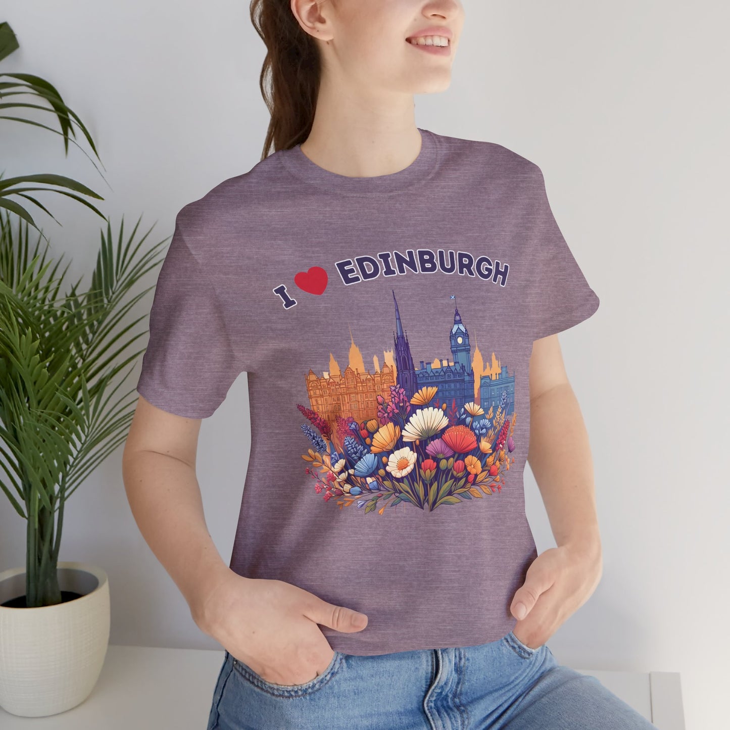 I Heart Edinburgh Scotland Skyline Unisex T-Shirt