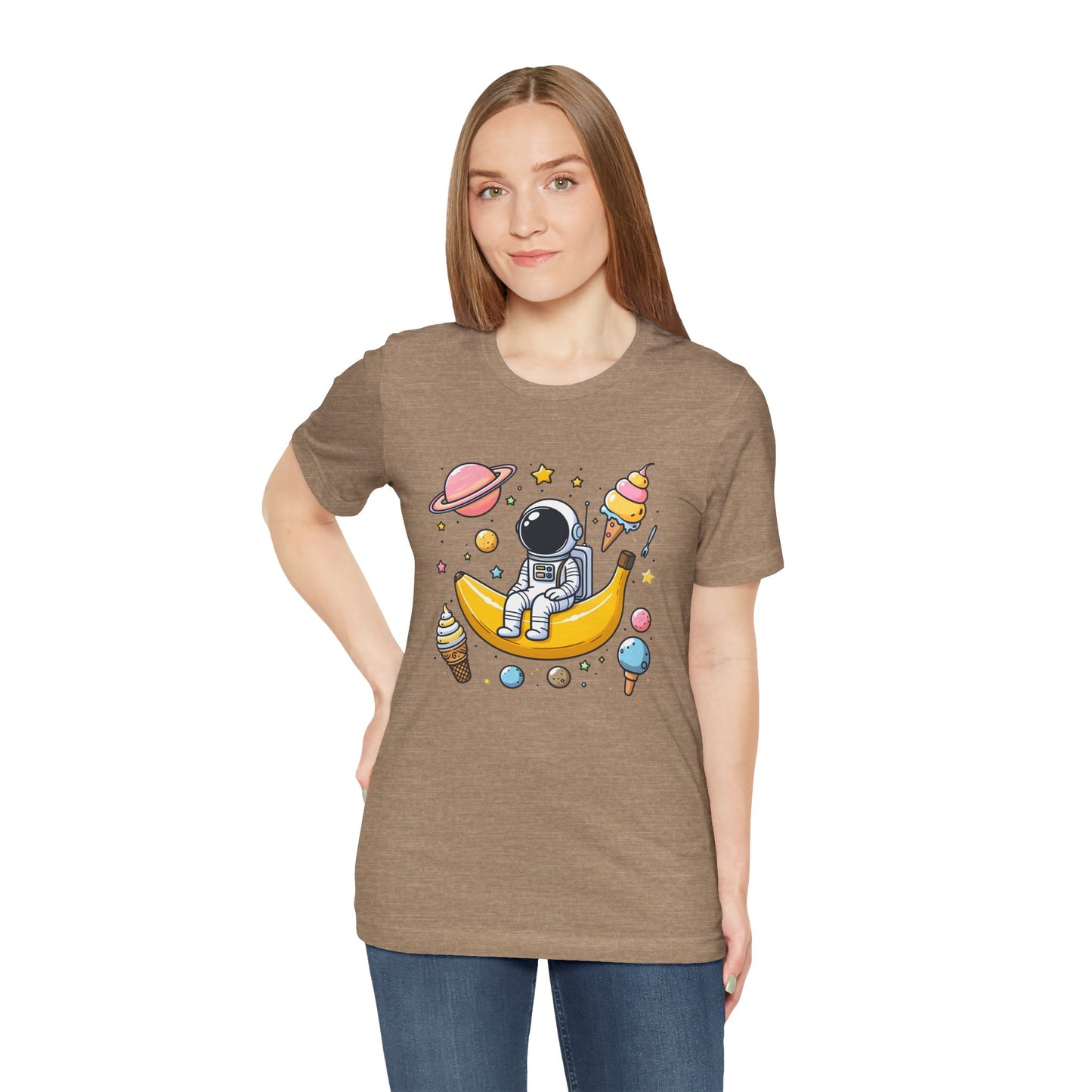 Astronaut in Banana Split Space Unisex T-Shirt