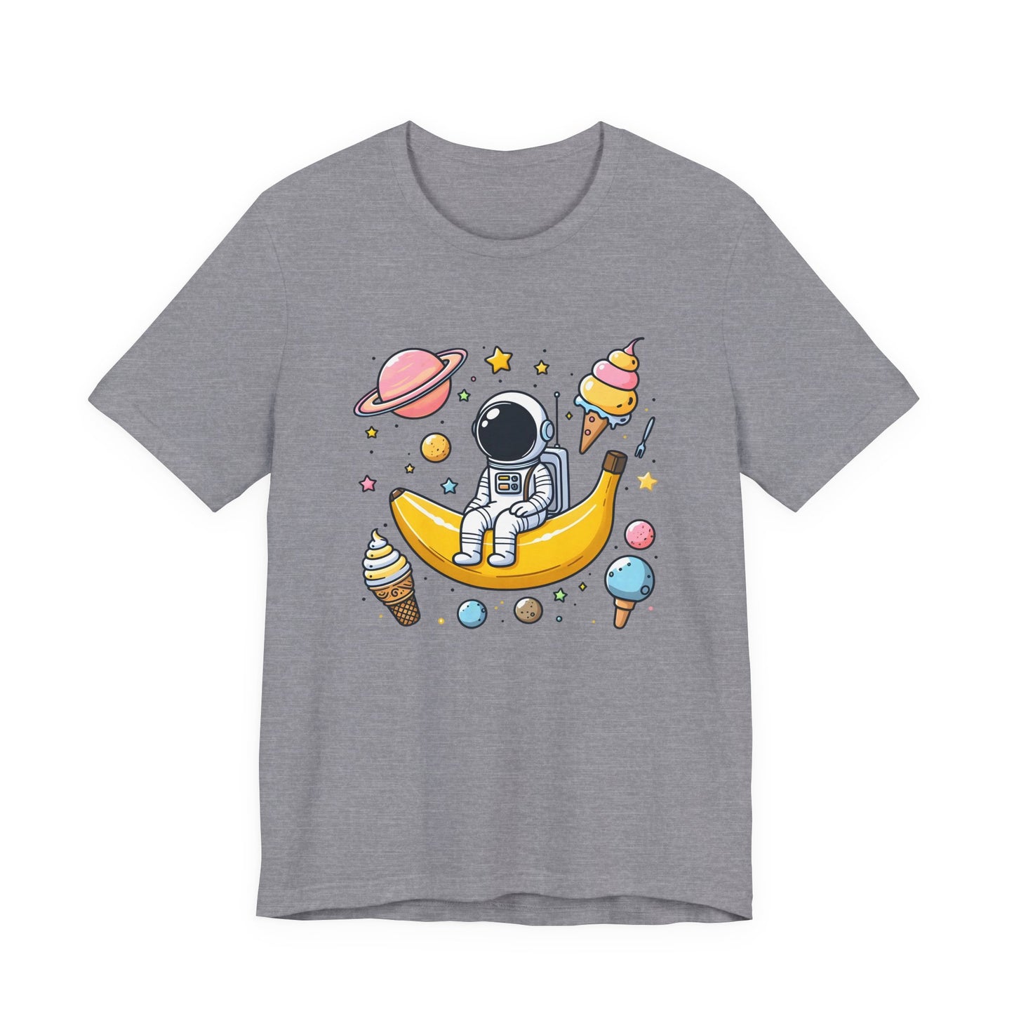Astronaut in Banana Split Space Unisex T-Shirt