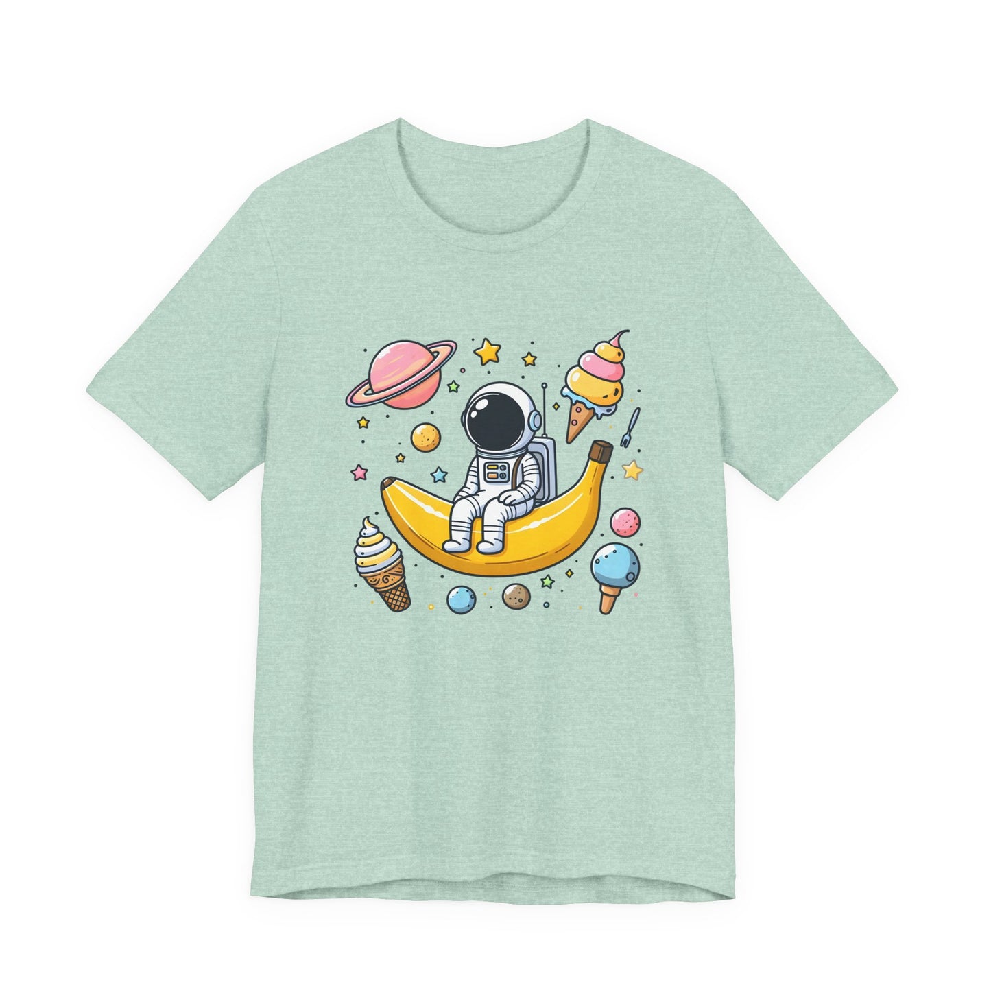 Astronaut in Banana Split Space Unisex T-Shirt